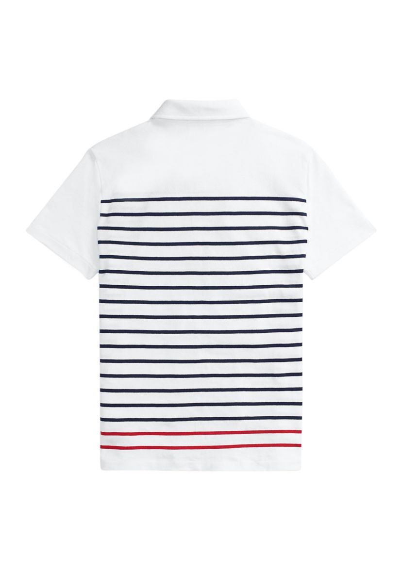 Boys 8-20 Striped Cotton Mesh Polo Shirt