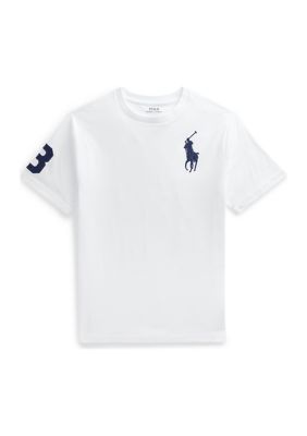 Ralph Lauren Childrenswear Boys 8-20 Big Pony Cotton Jersey T-Shirt, White, Small
