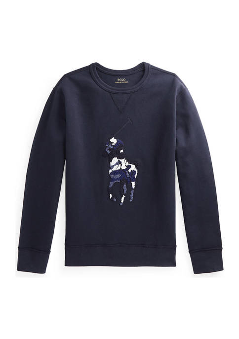 Boys 8-20 Camo Big Pony Double-Knit Sweatshirt