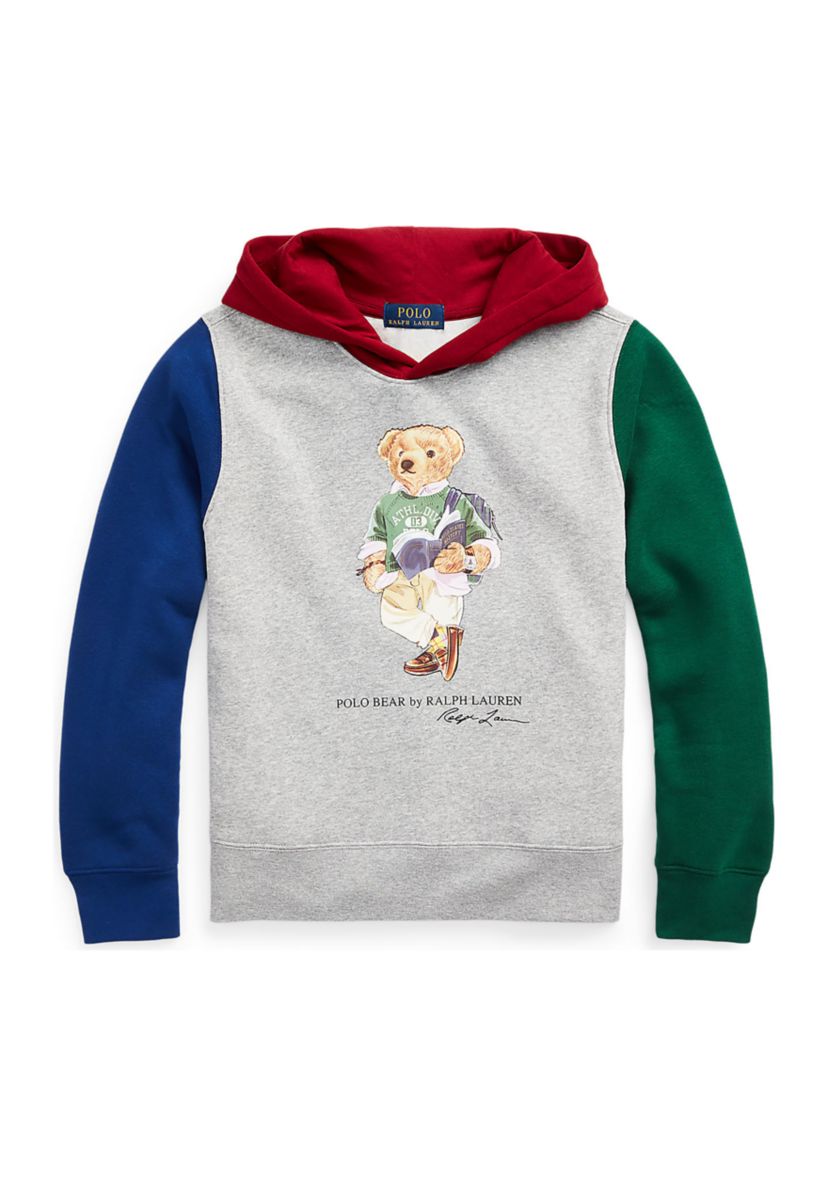 Boys 8-20 Polo Bear Color Blocked Fleece Hoodie