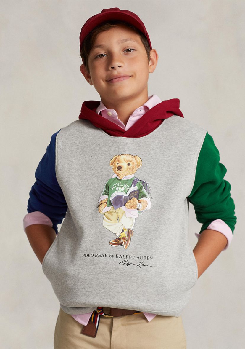 Boys 8-20 Polo Bear Color Blocked Fleece Hoodie