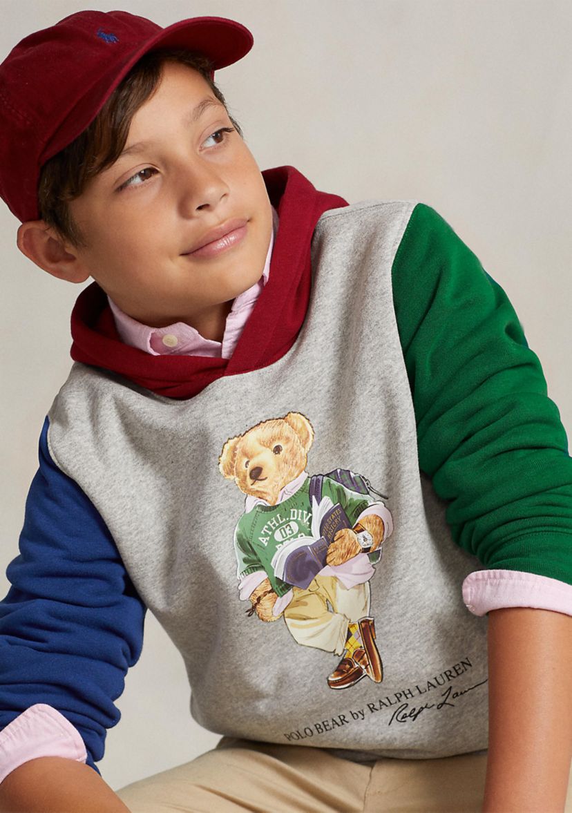 Boys 8-20 Polo Bear Color Blocked Fleece Hoodie