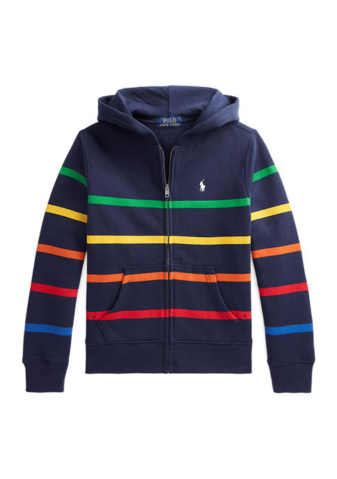 Ralph Lauren Childrenswear Boys 8-20 Striped Fleece Full-Zip
