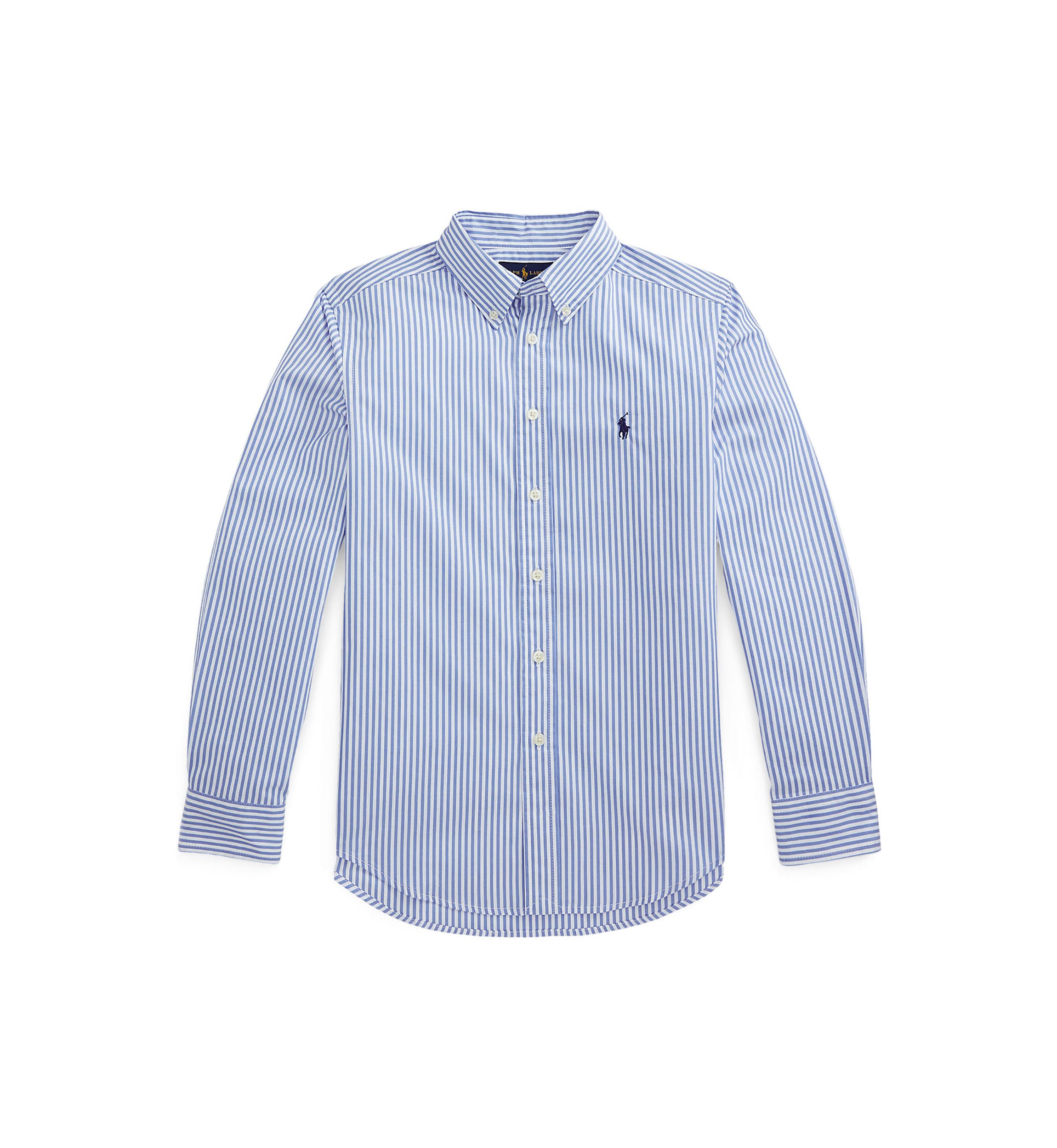 Boys 8-20 Striped Cotton Poplin Shirt