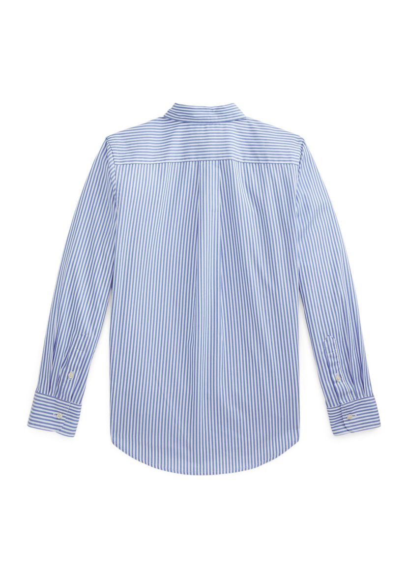 Boys 8-20 Striped Cotton Poplin Shirt
