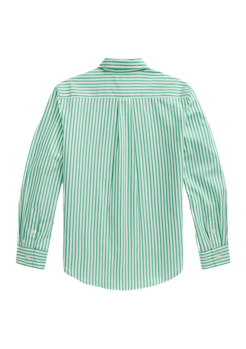 Boys 8-20 Striped Cotton Poplin Shirt