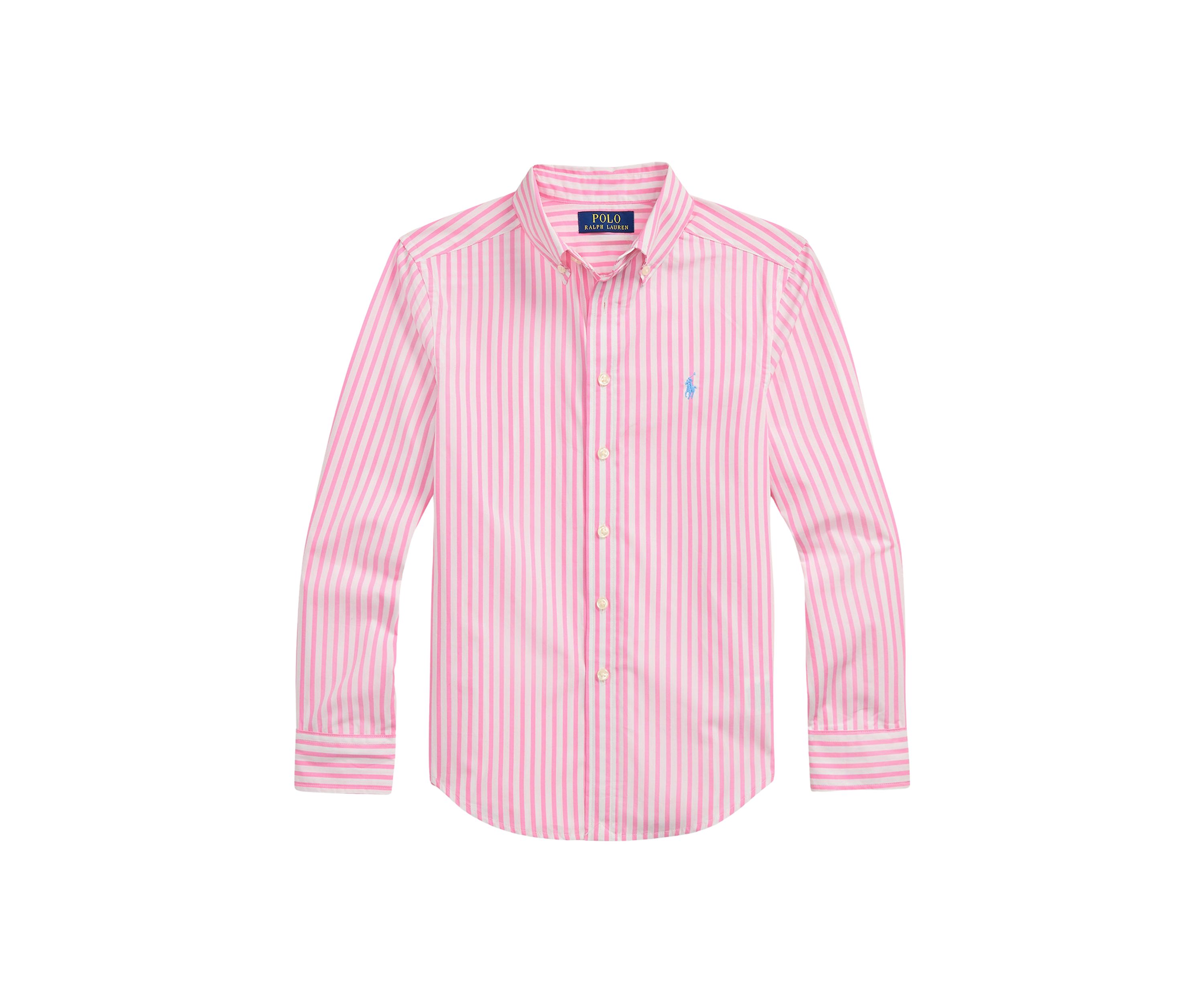 Boys 8-20 Striped Cotton Poplin Shirt