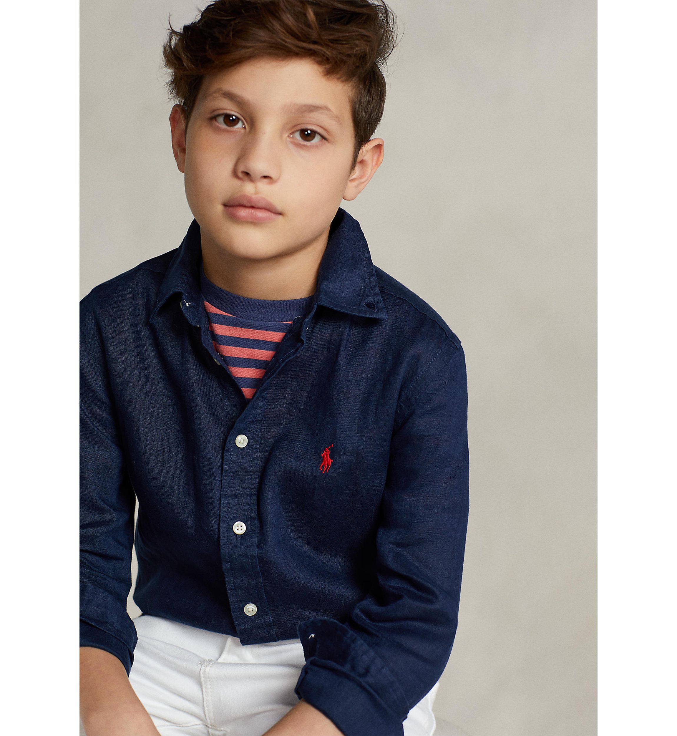 Boys 8-20 Linen Shirt