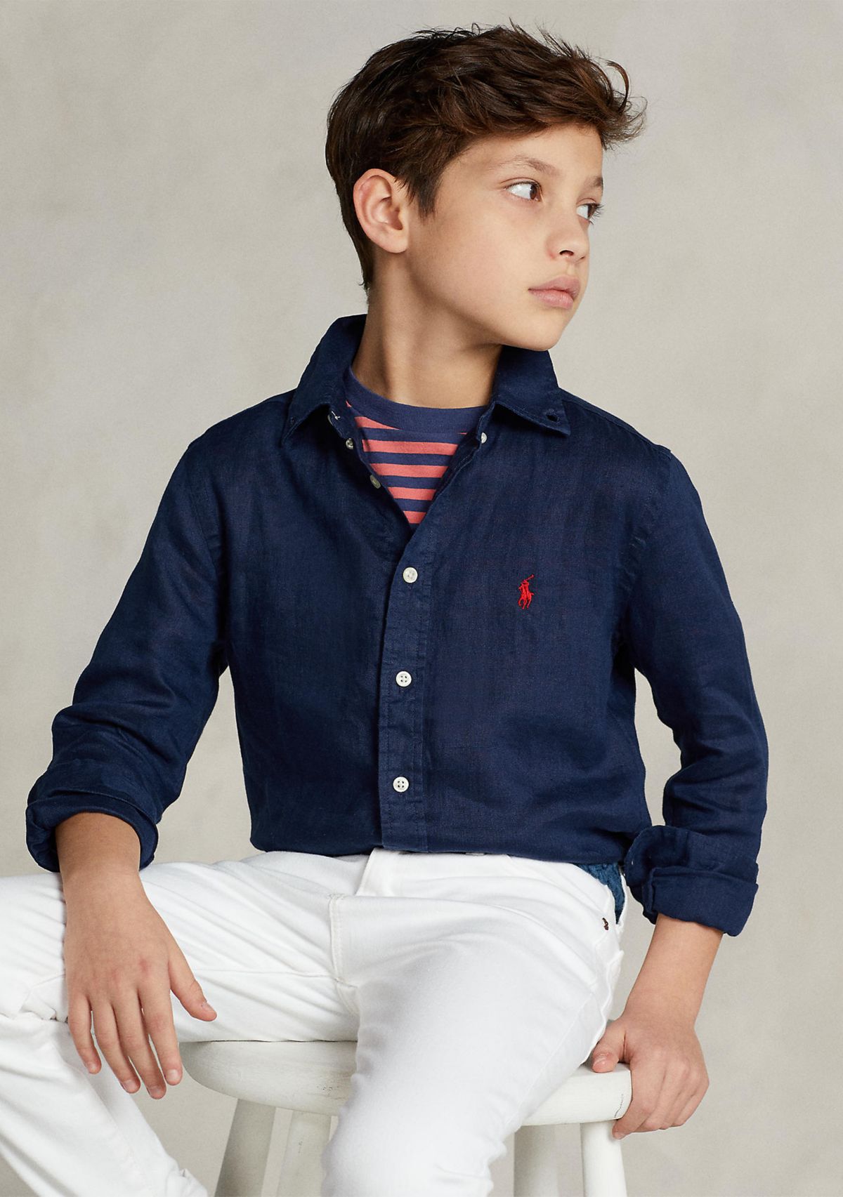 Boys 8-20 Linen Shirt