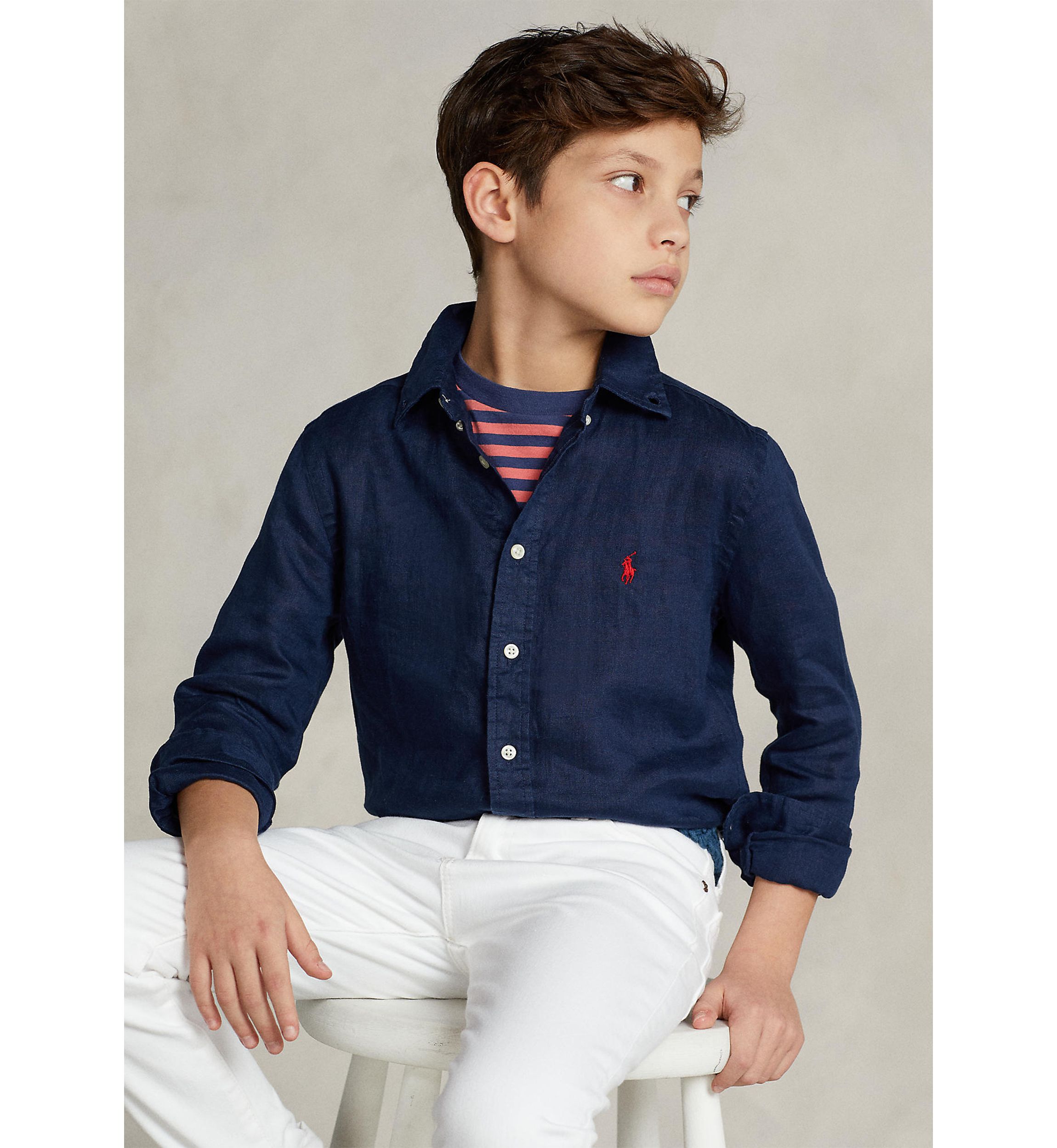 Boys 8-20 Linen Shirt