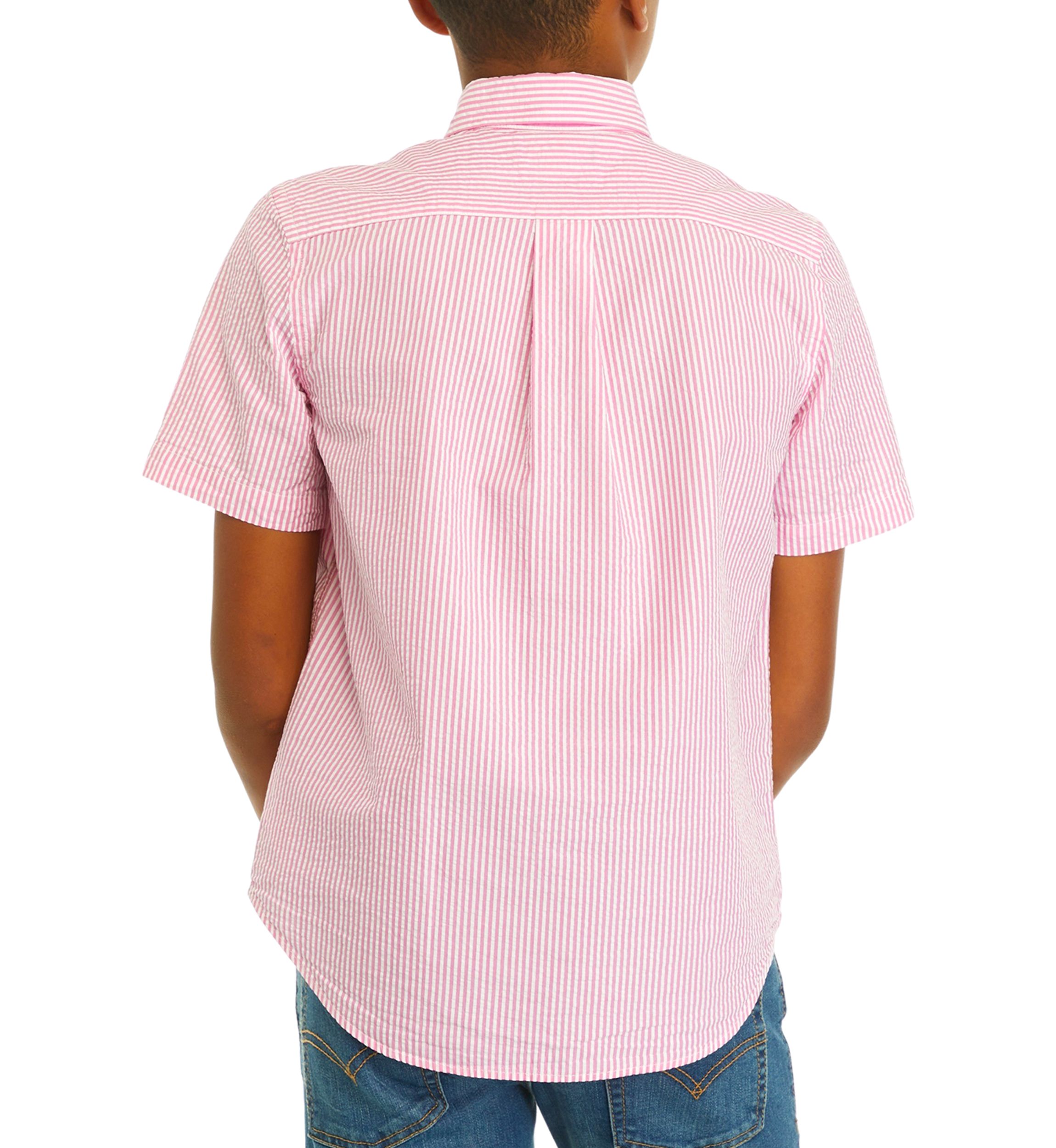 Boys 8-20 Seersucker Collar Button Down Shirt