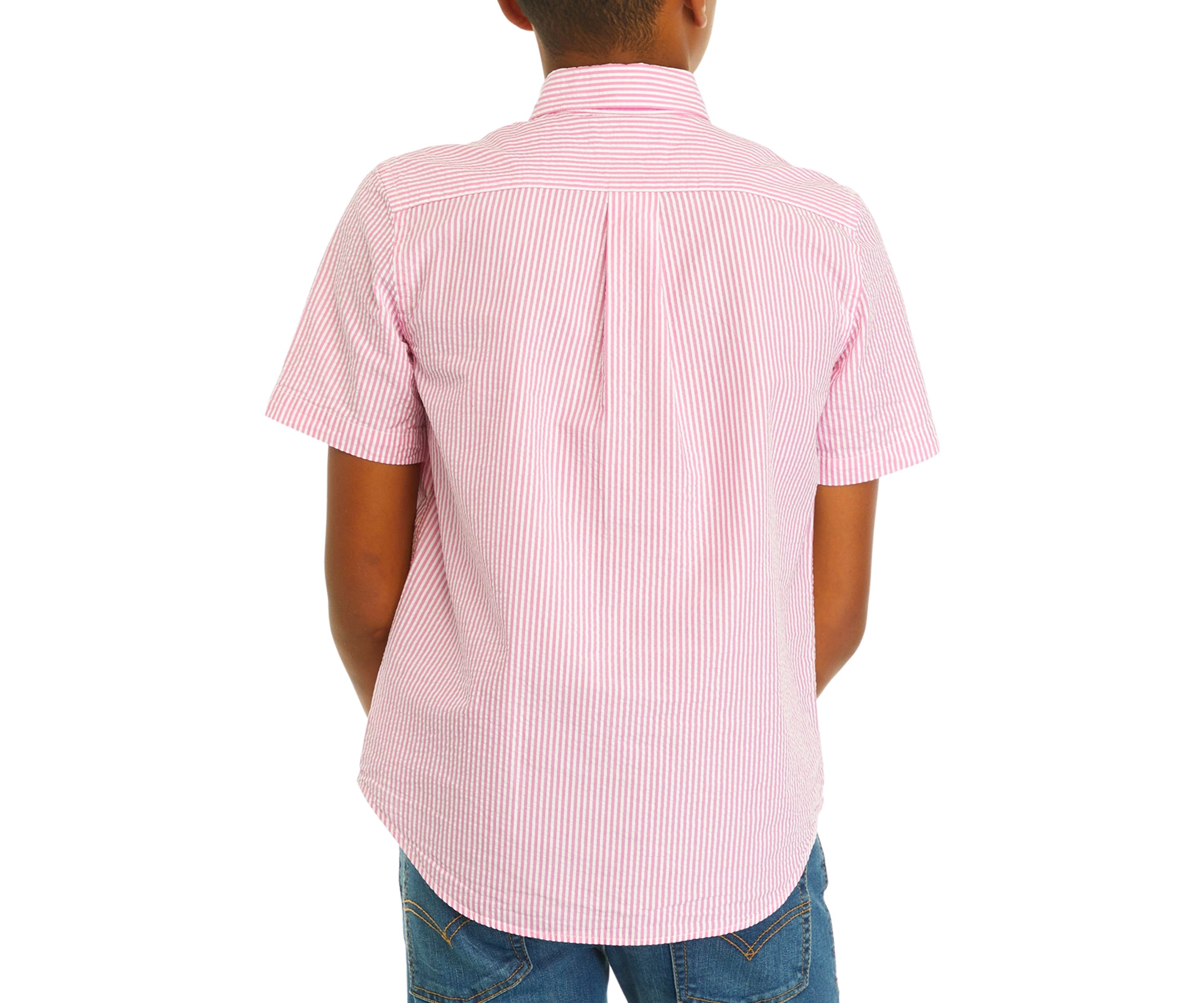 Boys 8-20 Seersucker Collar Button Down Shirt