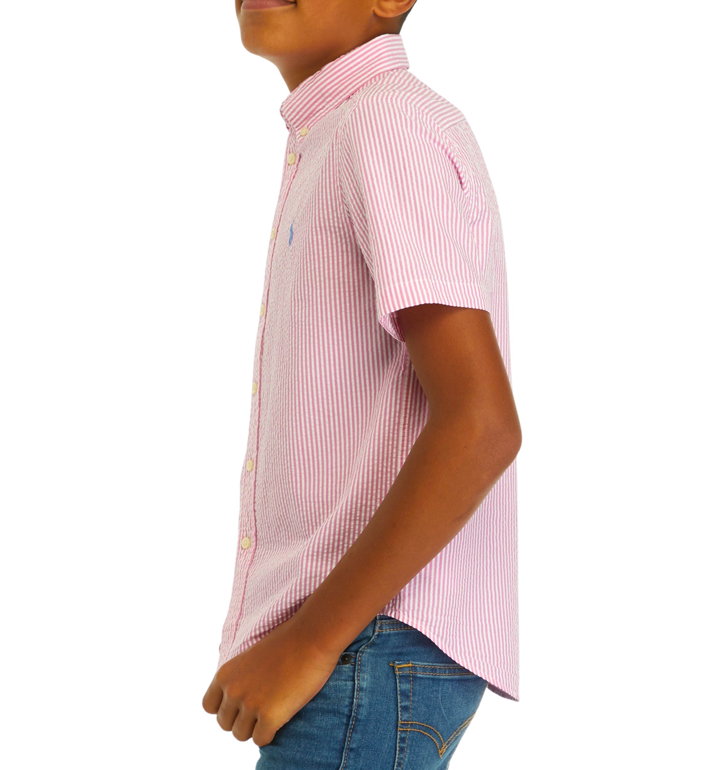 Boys 8-20 Seersucker Collar Button Down Shirt