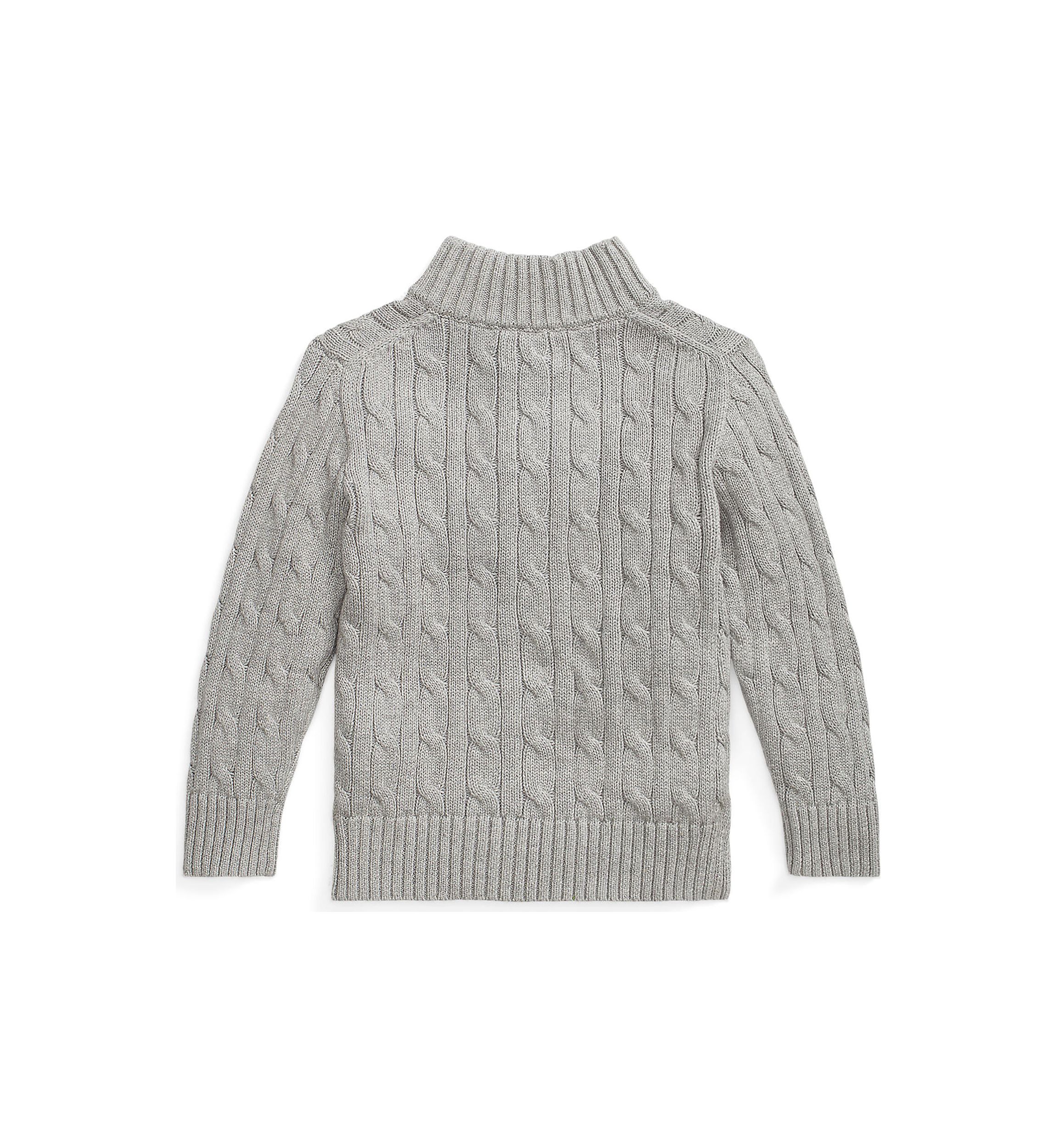 Boys 8-20 Cable Knit Cotton 1/4 Zip Sweater