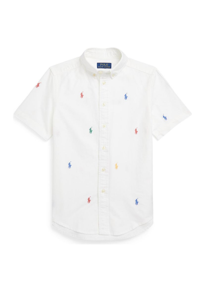 Boys 8-20 Polo Pony Oxford Short Sleeve Shirt