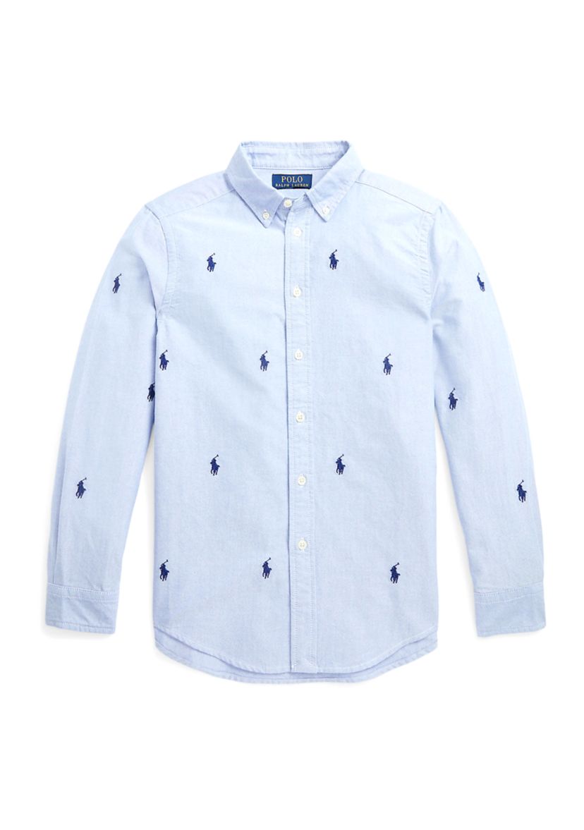 Boys 8-20 Polo Pony Cotton Oxford Shirt