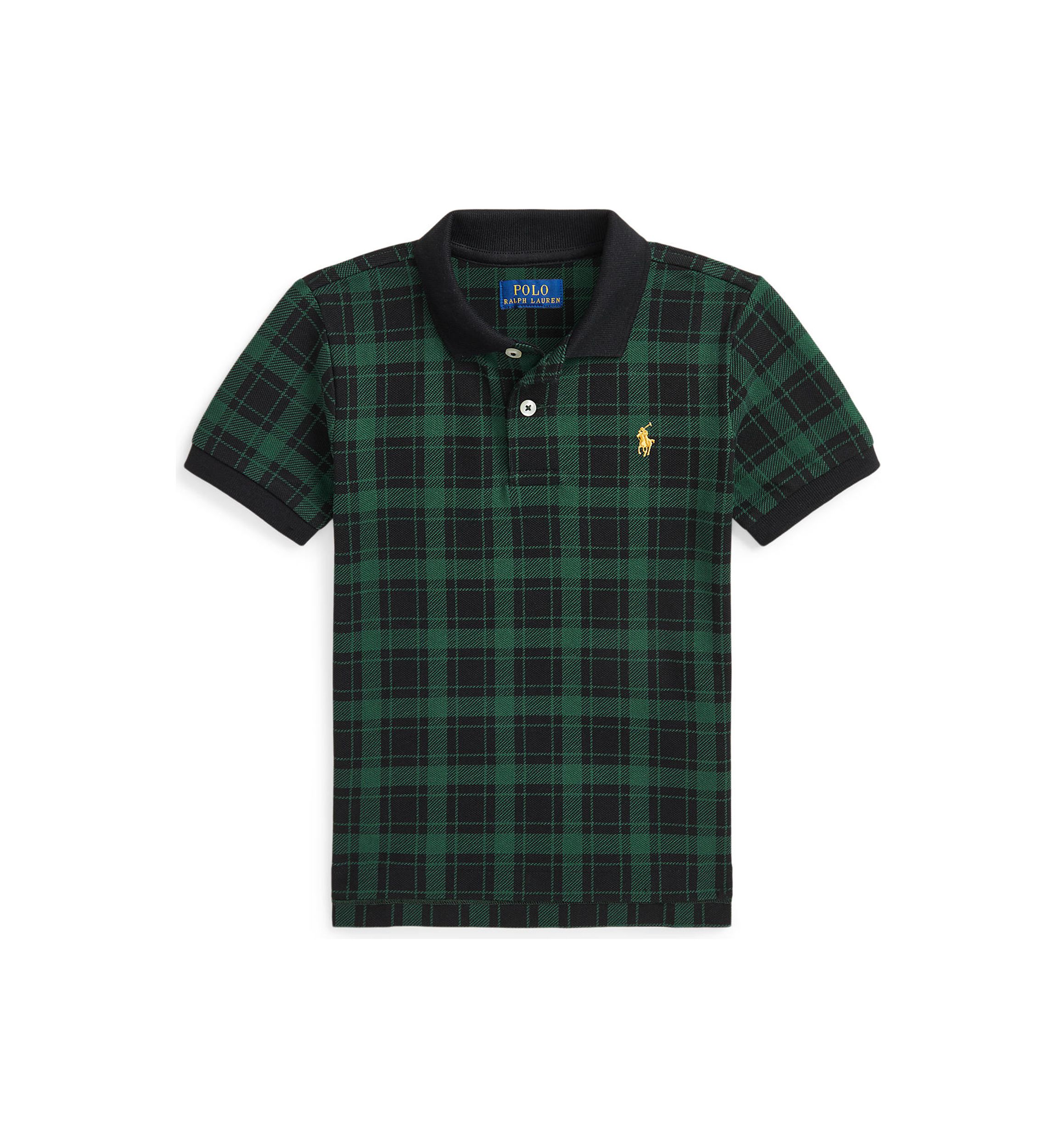 Boys 8-20 Buffalo Check Cotton Mesh Polo Shirt