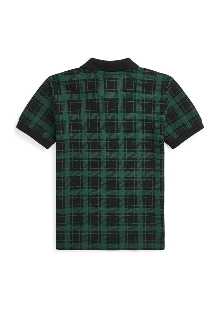 Boys 8-20 Buffalo Check Cotton Mesh Polo Shirt
