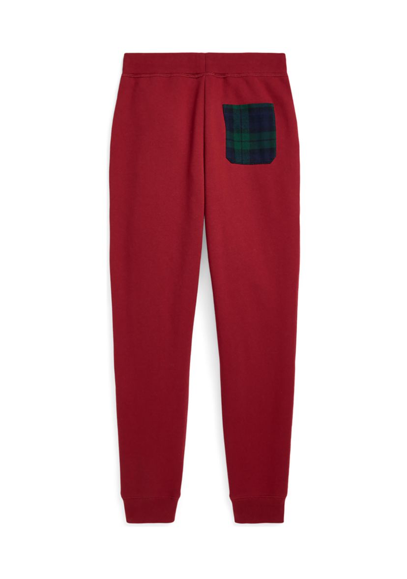 Boys 8-20 Plaid Pocket Fleece Jogger Pants