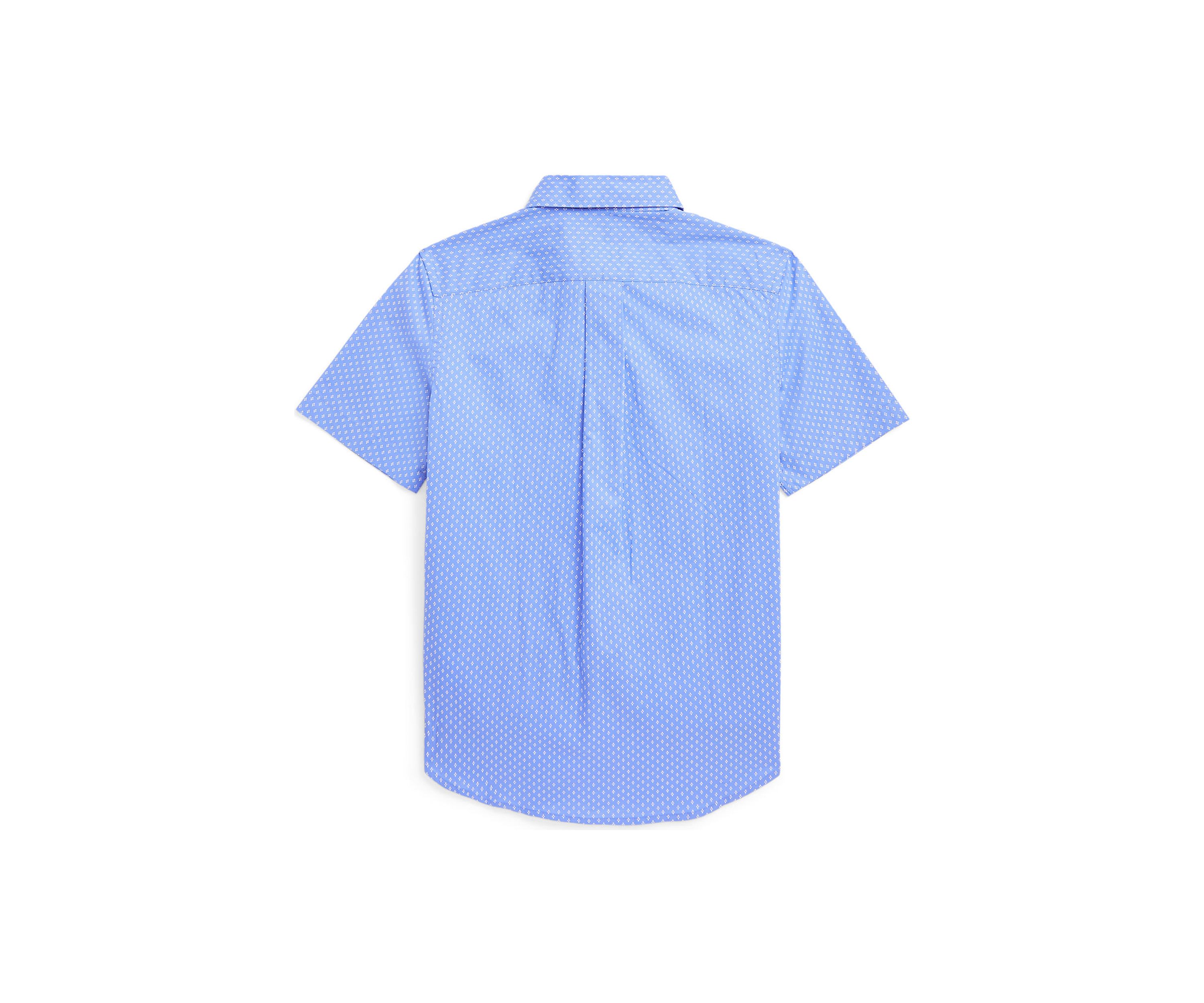 Boys 8-20 Geometric Poplin Short-Sleeve Shirt