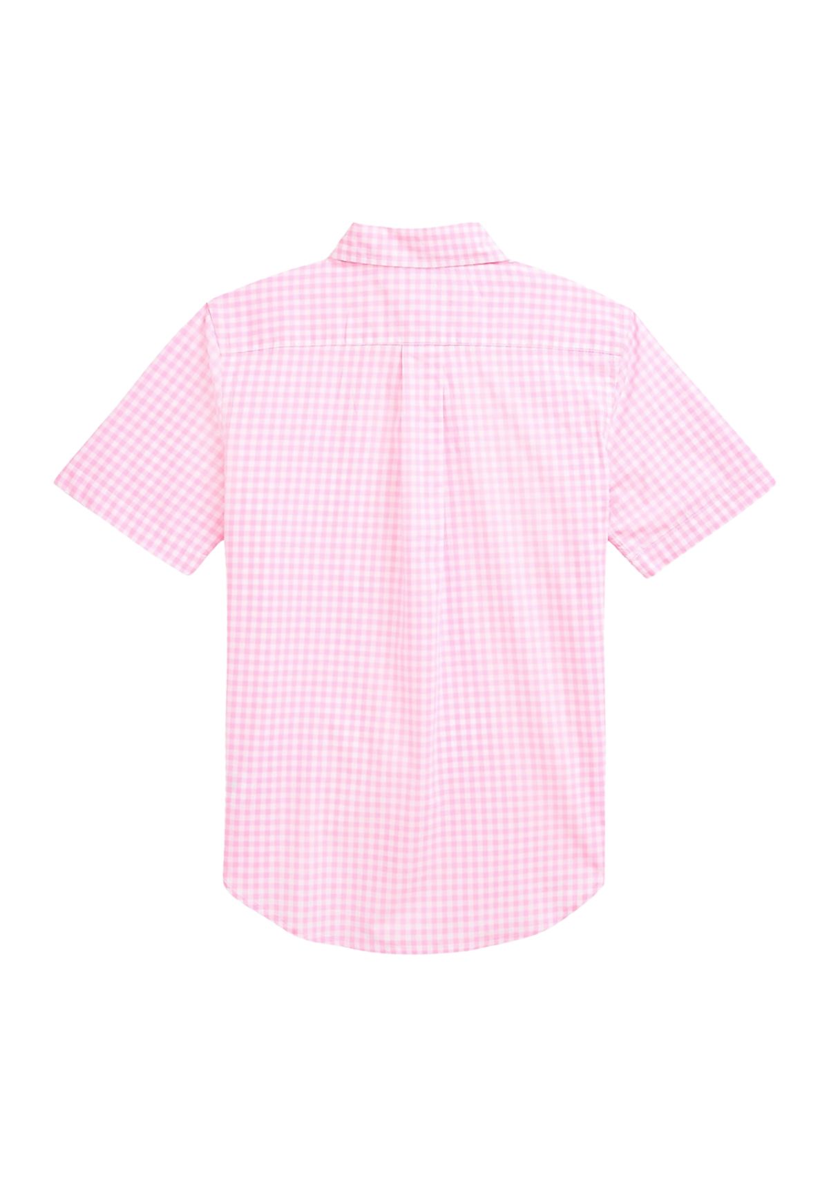 Boys 8-20 Plaid Cotton Poplin Short Sleeve Shirt