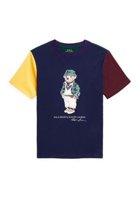 Ralph Lauren Childrenswear Boys 8-20 Polo Bear Color Blocked Cotton T-Shirt