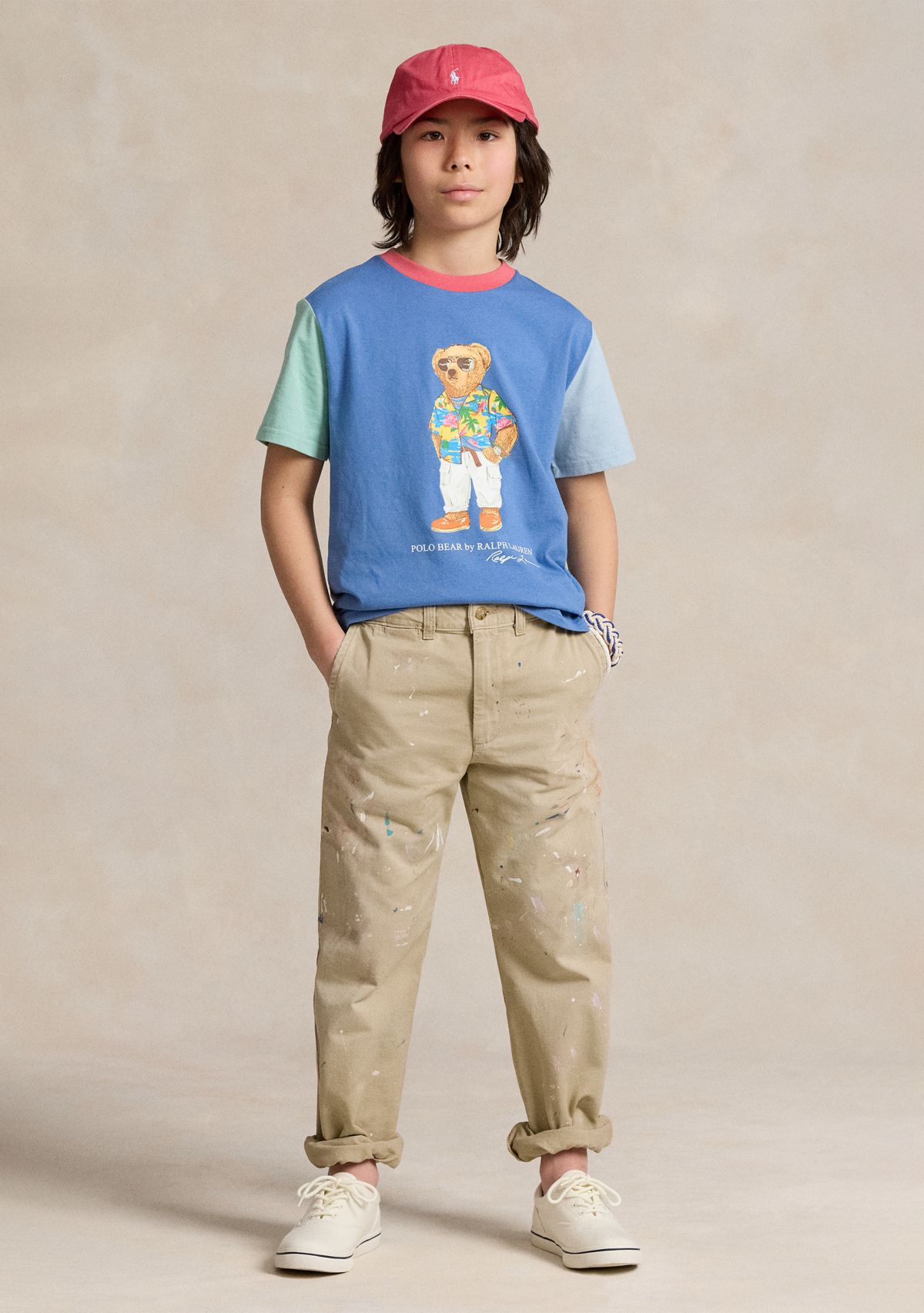 Boys 8-20 Polo Bear Color Blocked Cotton T-Shirt