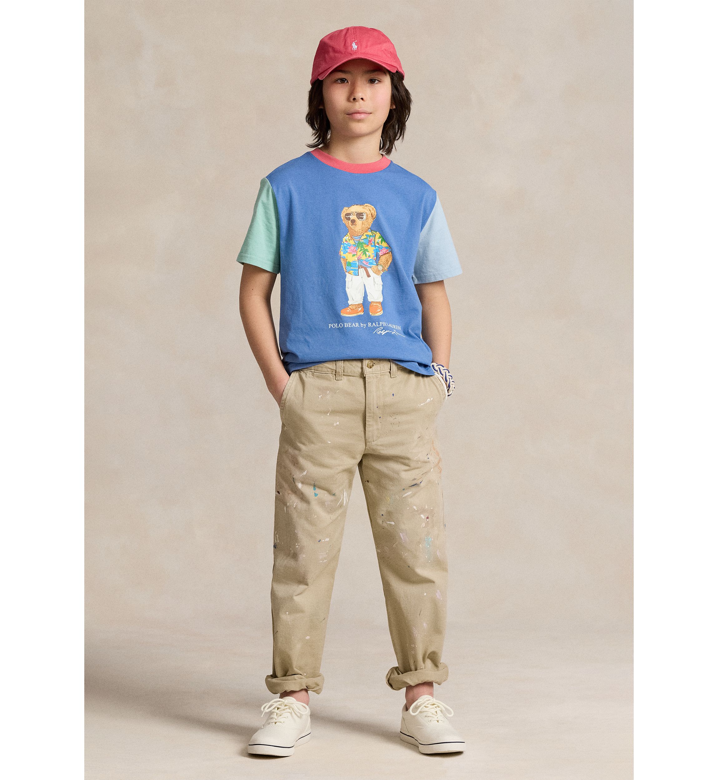 Boys 8-20 Polo Bear Color Blocked Cotton T-Shirt