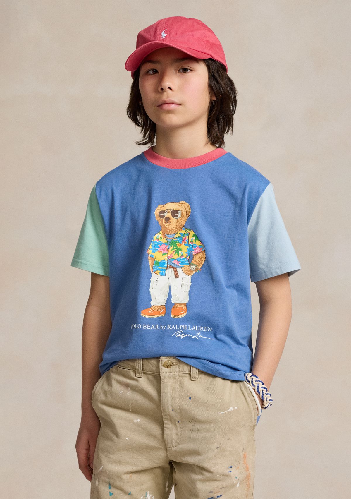Boys 8-20 Polo Bear Color Blocked Cotton T-Shirt