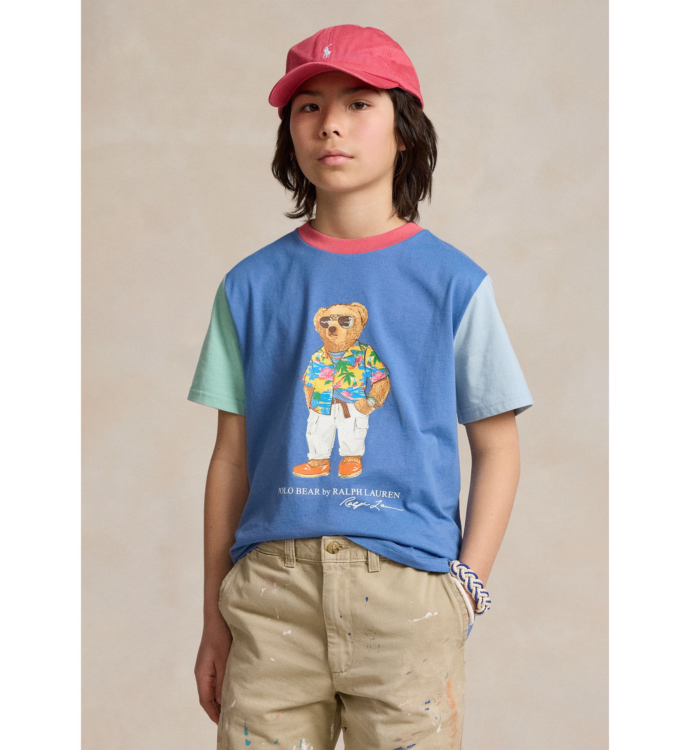 Boys 8-20 Polo Bear Color Blocked Cotton T-Shirt
