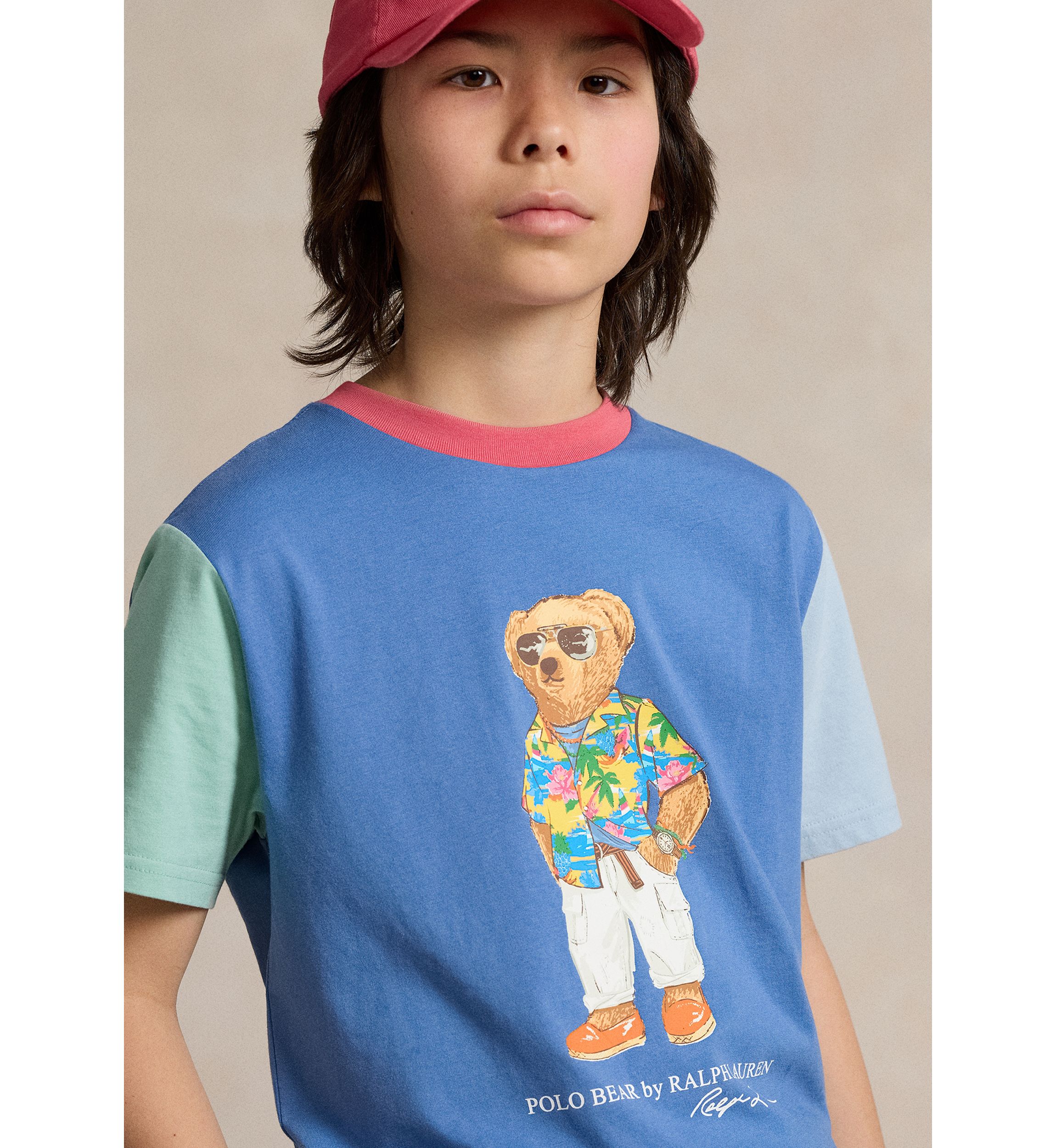 Boys 8-20 Polo Bear Color Blocked Cotton T-Shirt