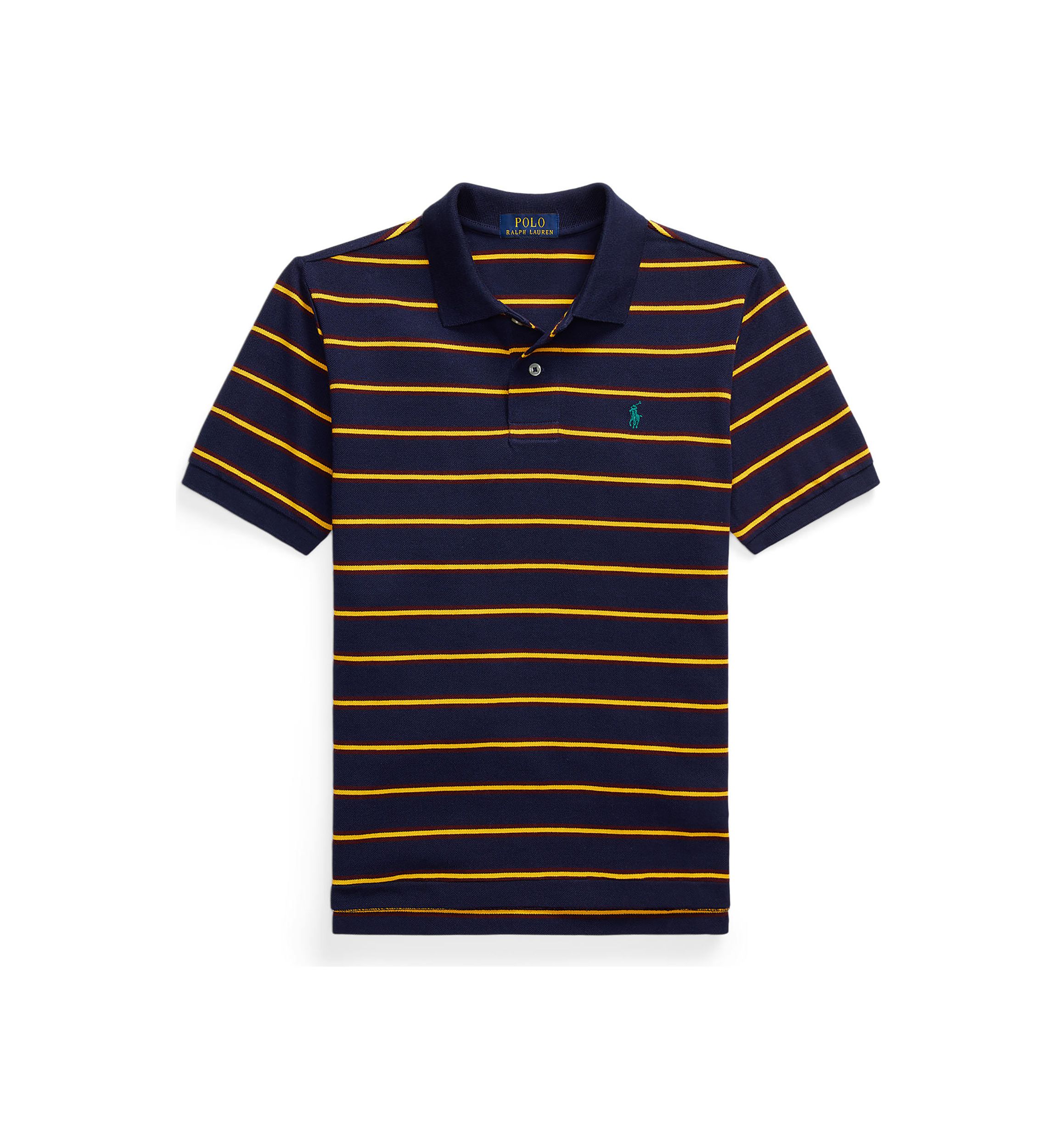 Boys 8-20 Striped Cotton Mesh Polo Shirt