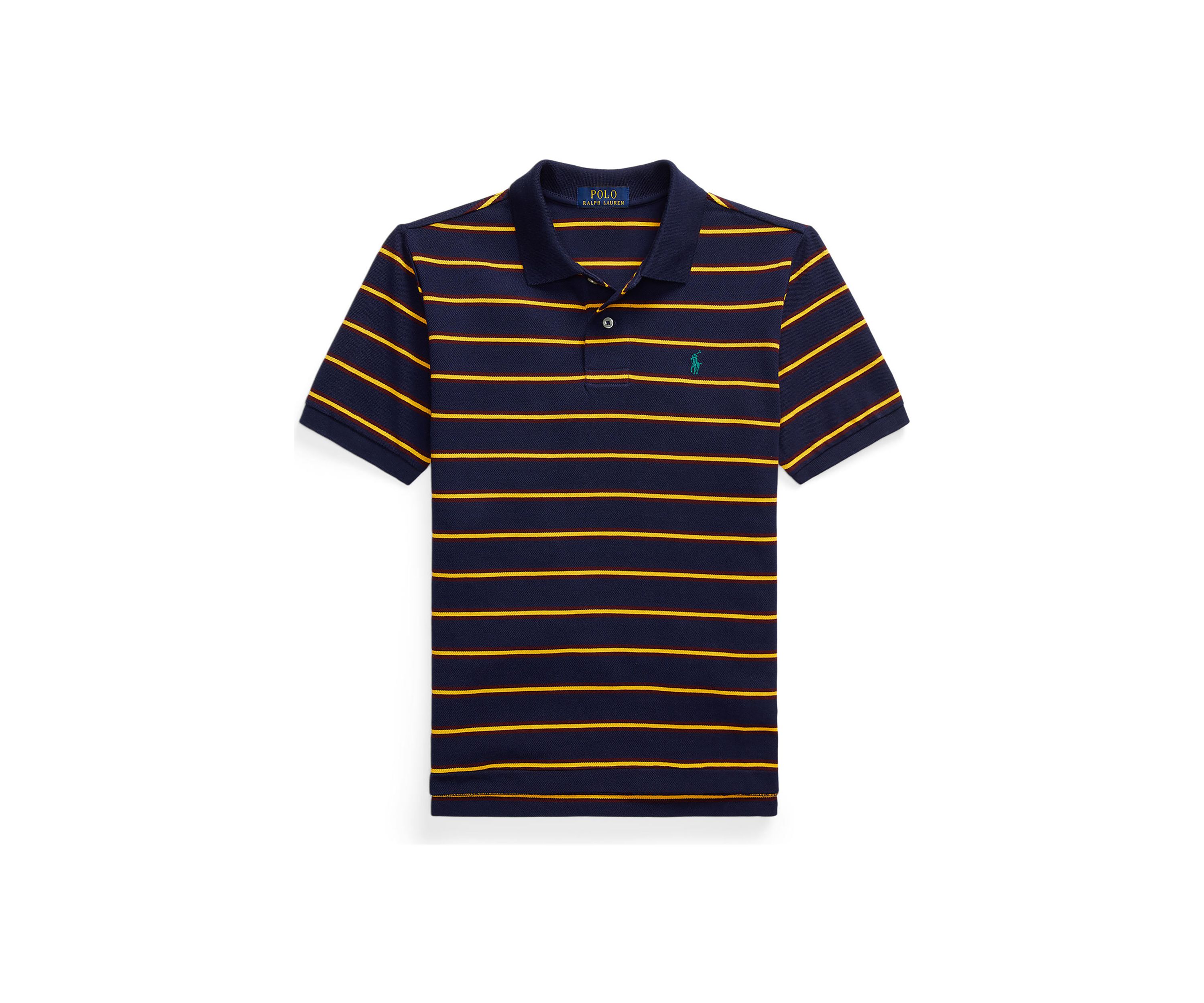 Boys 8-20 Striped Cotton Mesh Polo Shirt