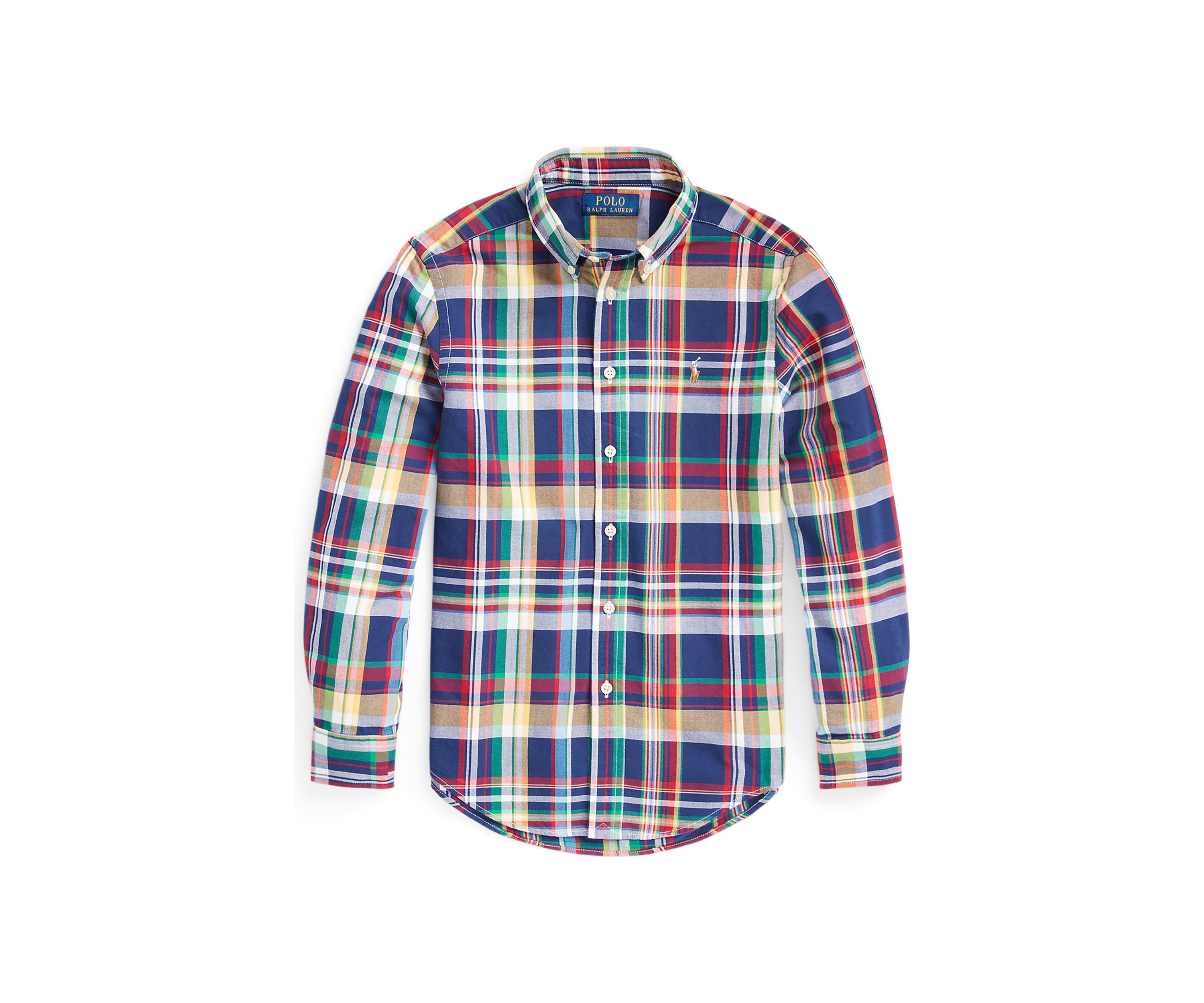 Boys 8-20 Plaid Cotton Oxford Shirt