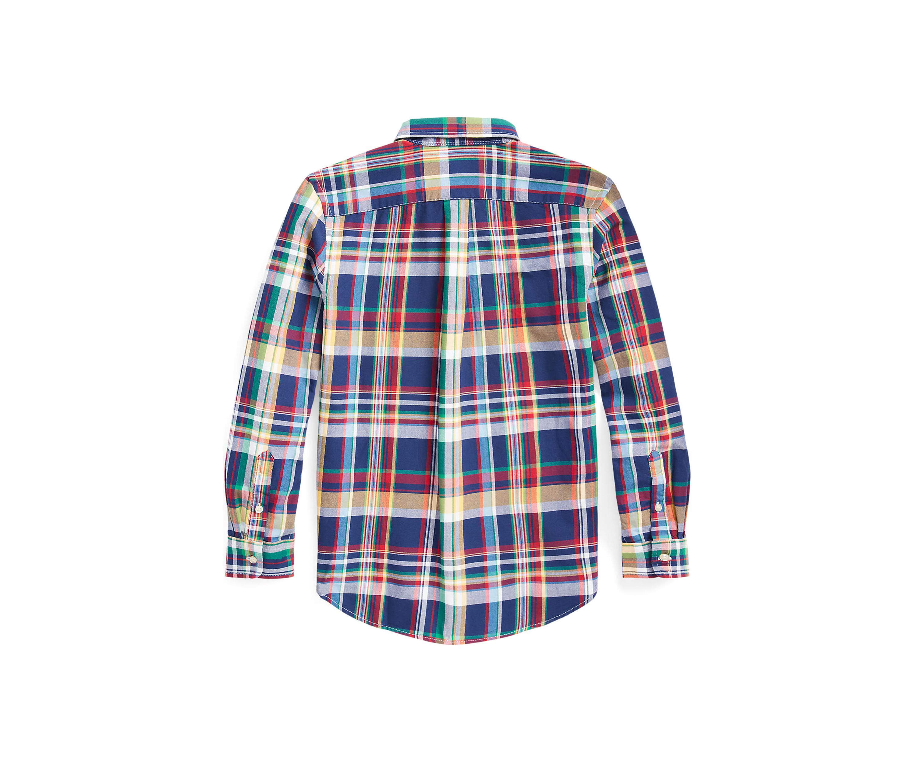 Boys 8-20 Plaid Cotton Oxford Shirt