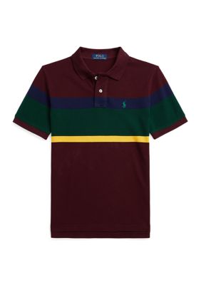 Ralph Lauren Childrenswear Boys 8-20 Striped Cotton Mesh Polo Shirt