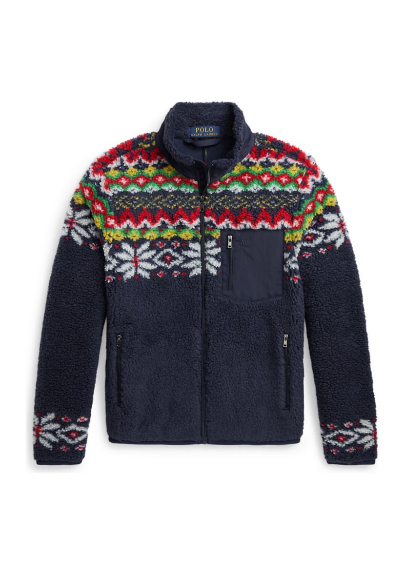 Boys 8-20 Fair Isle Teddy Fleece Jacket