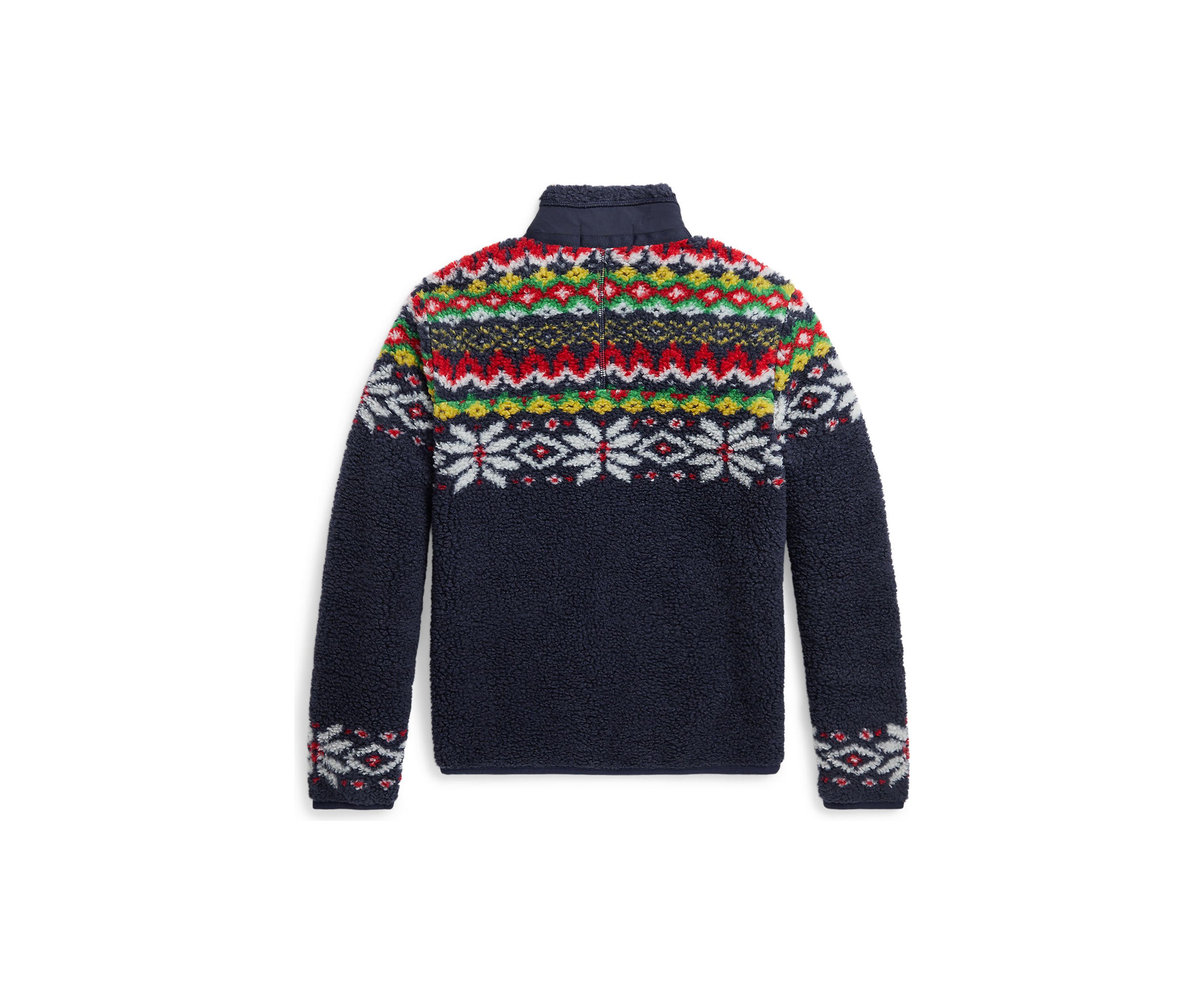 Boys 8-20 Fair Isle Teddy Fleece Jacket