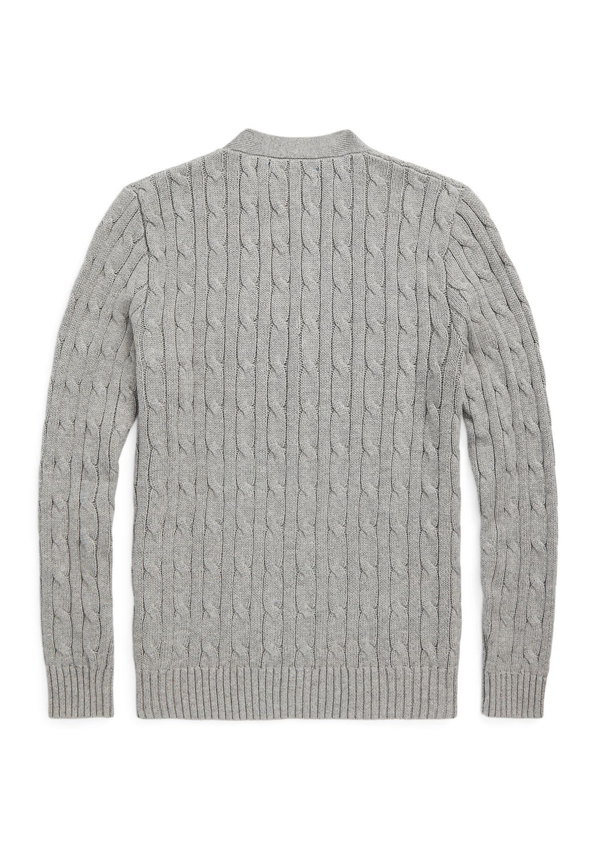 Boys 8-20 Cable-Knit Cotton V-Neck Cardigan