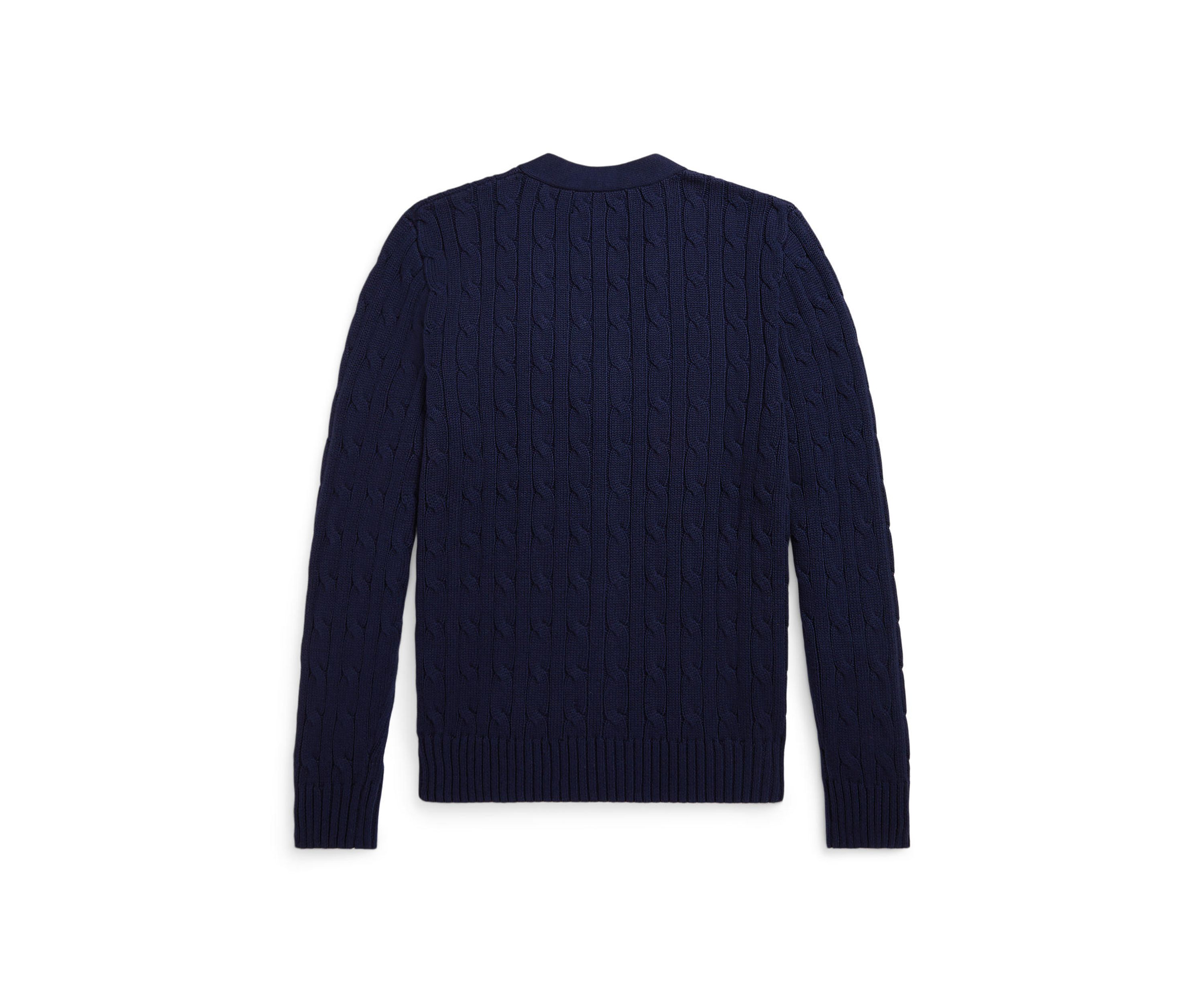 Boys 8-20 Cable-Knit Cotton V-Neck Cardigan