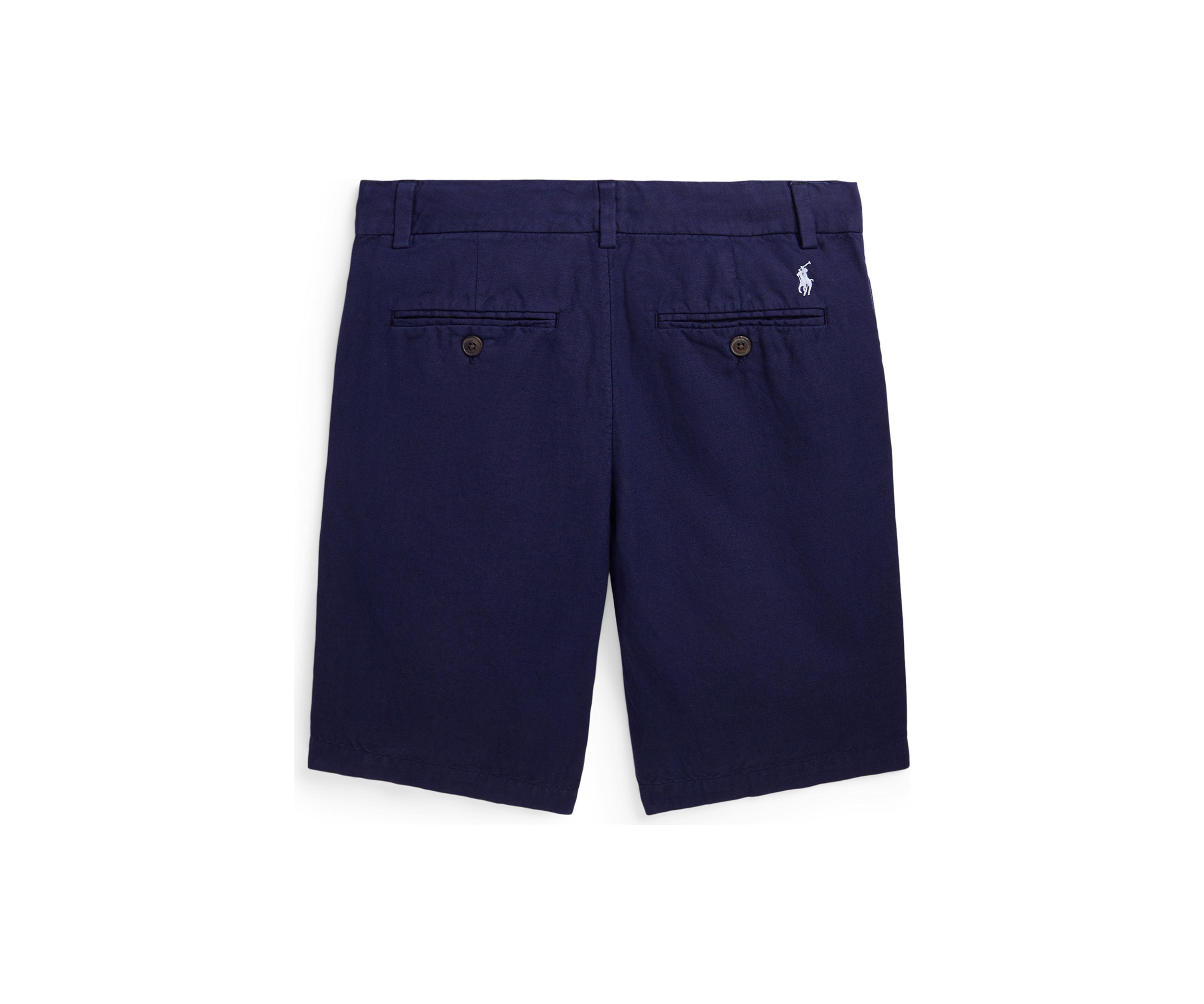 Boys 8-20 Straight Fit Linen Cotton Shorts