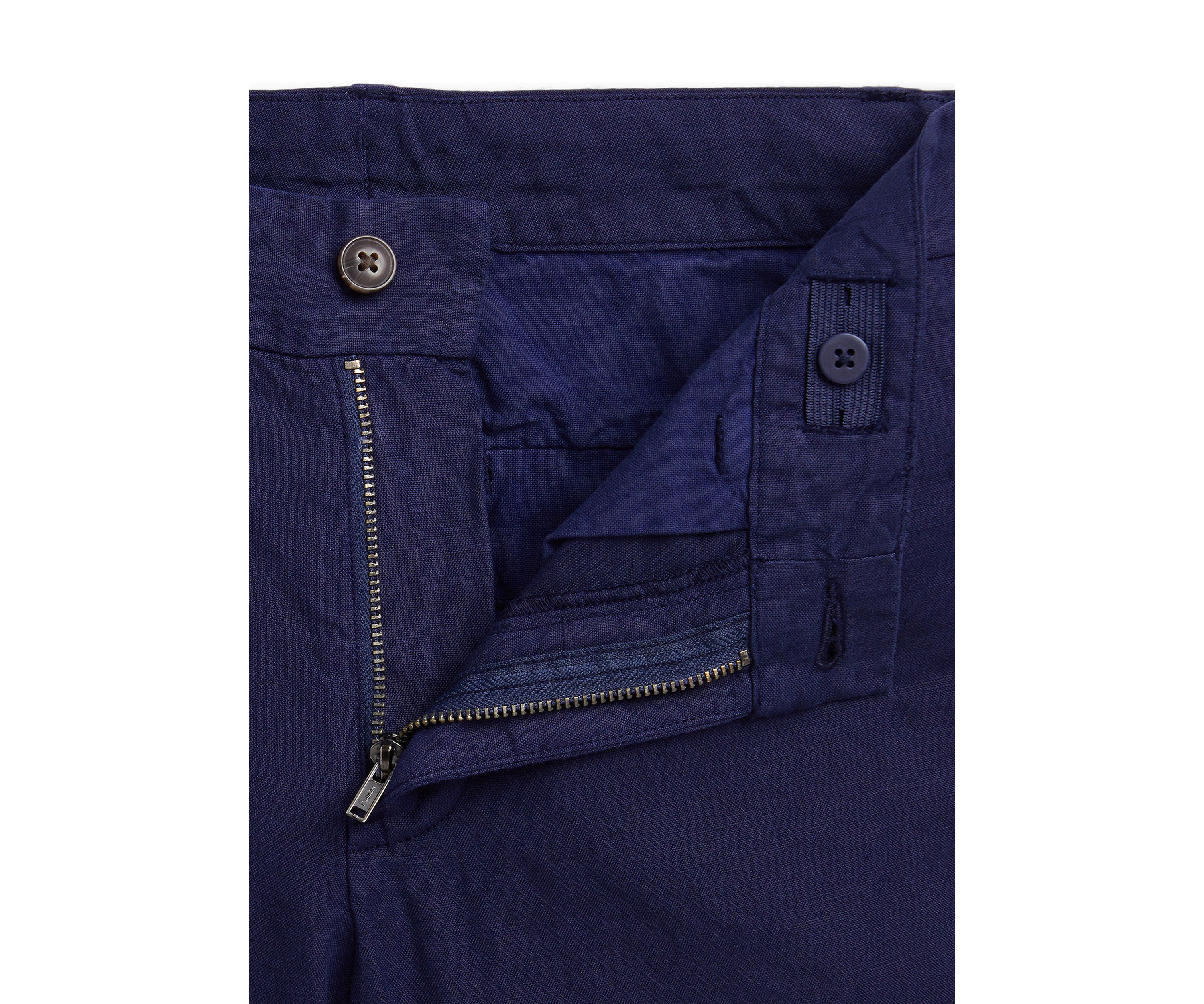 Boys 8-20 Straight Fit Linen Cotton Shorts
