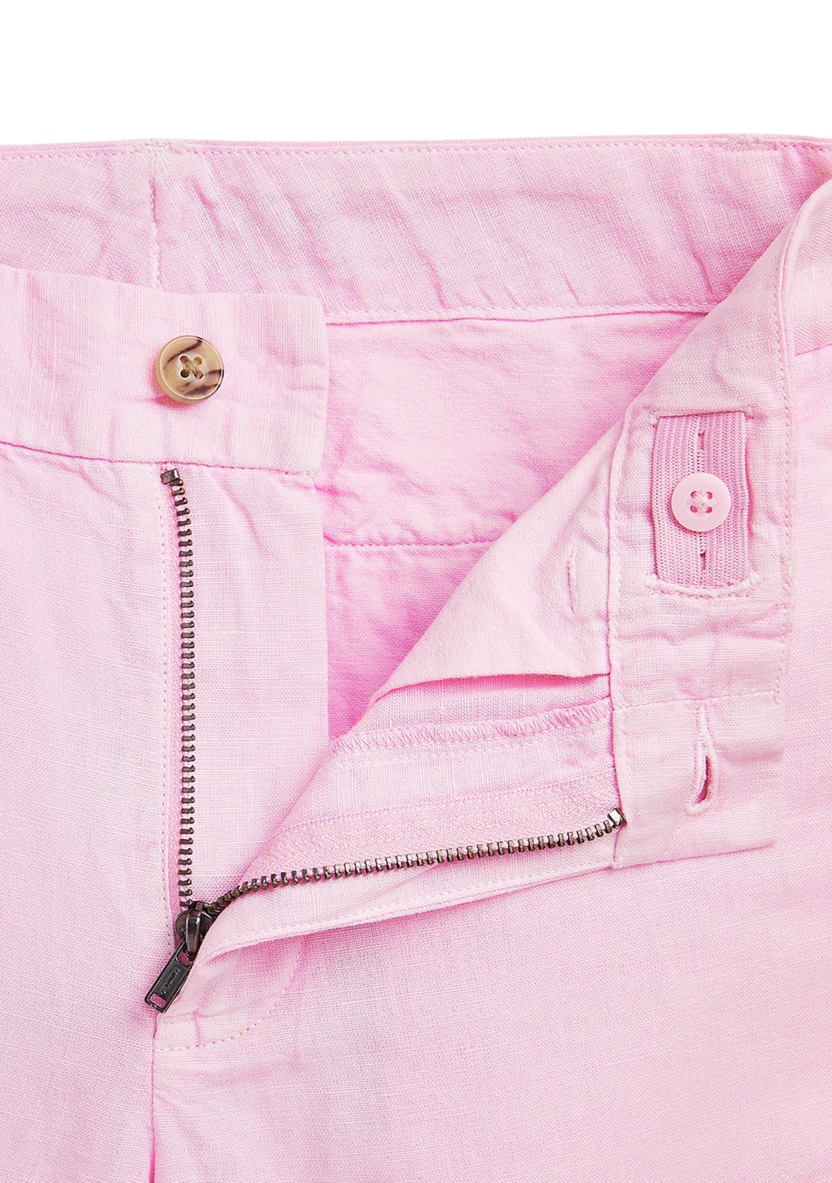 Boys 8-20 Straight Fit Linen Cotton Shorts