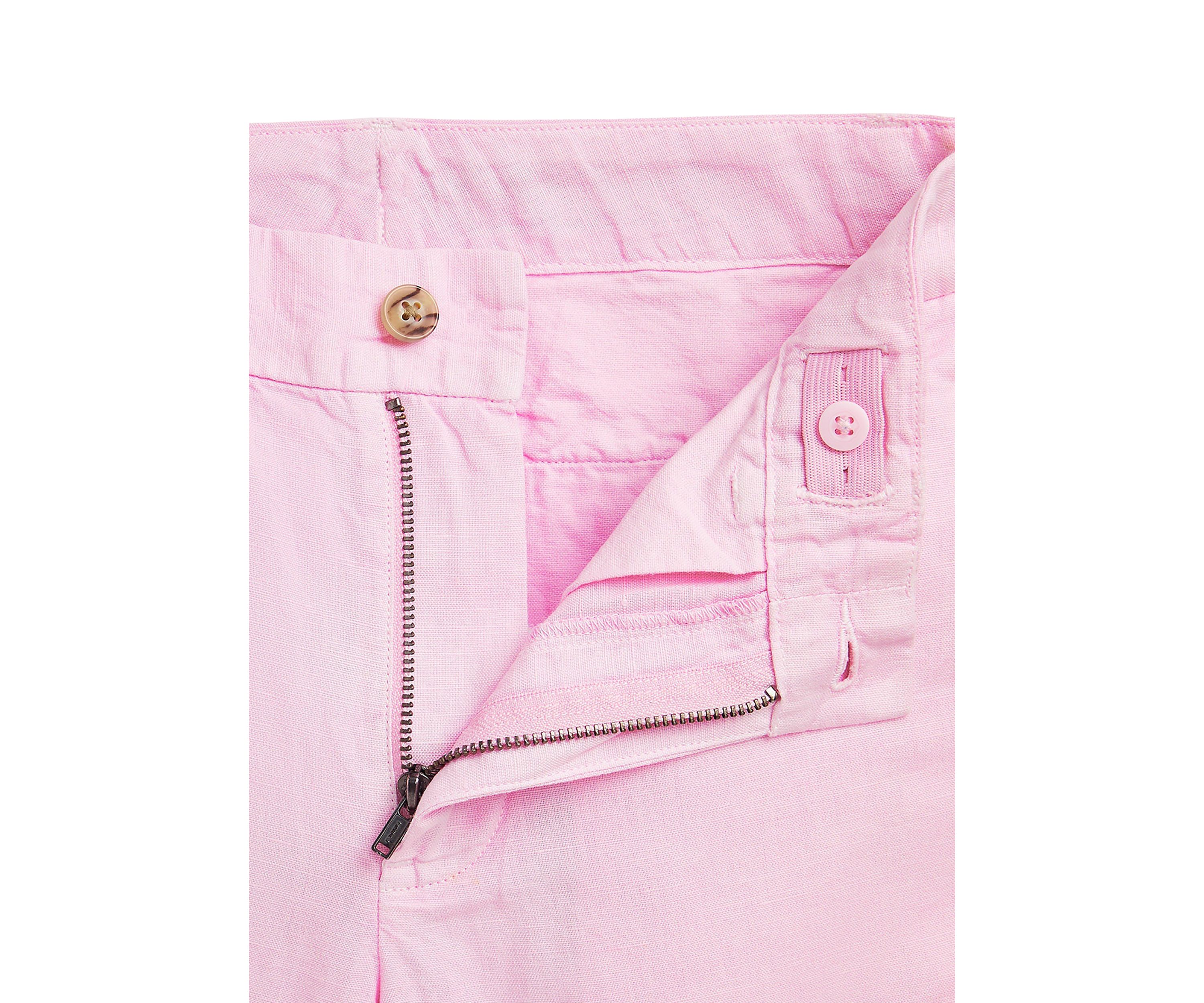 Boys 8-20 Straight Fit Linen Cotton Shorts