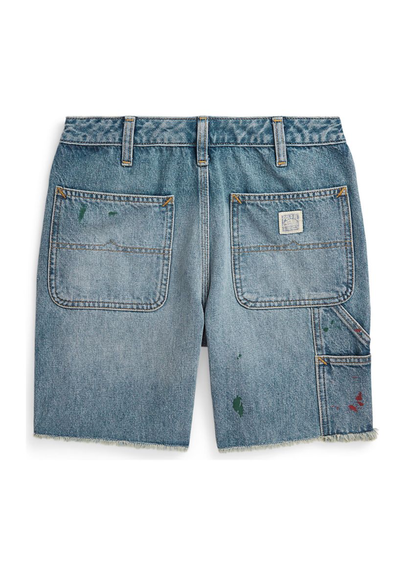 Boys 8-20 Paint-Print Denim Carpenter Pants