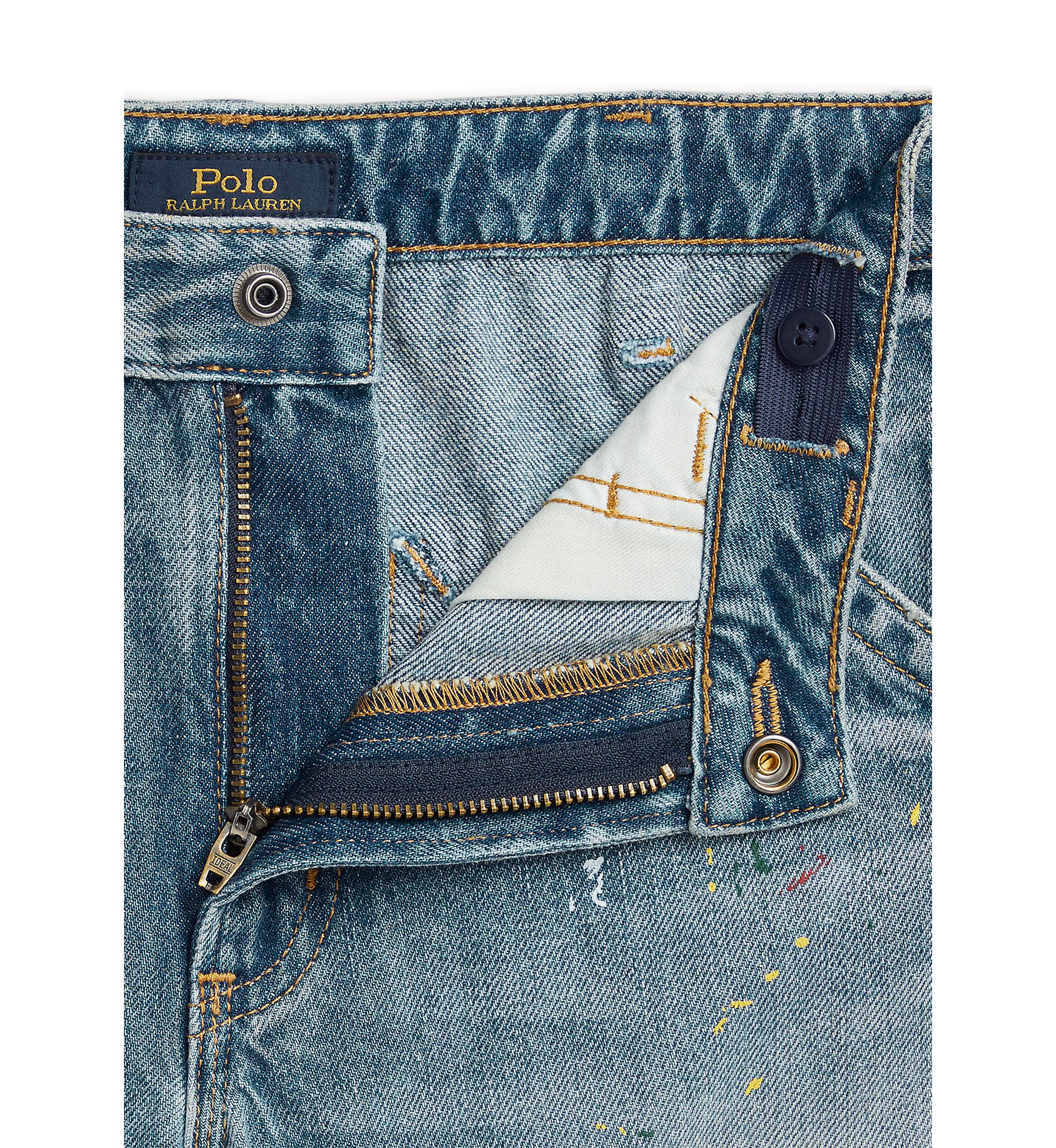 Boys 8-20 Paint-Print Denim Carpenter Pants