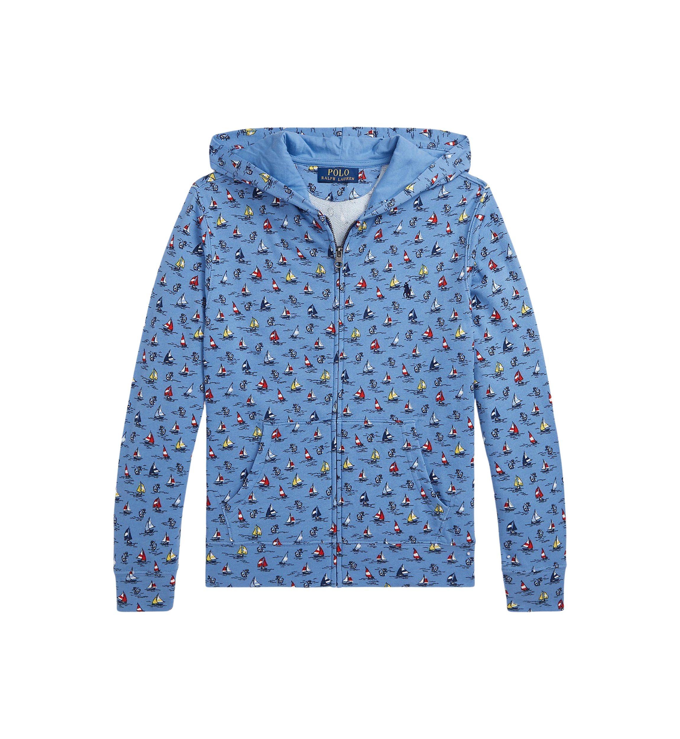 Boys 8-20 Sailboat Print Spa Terry Full Zip Hoodie