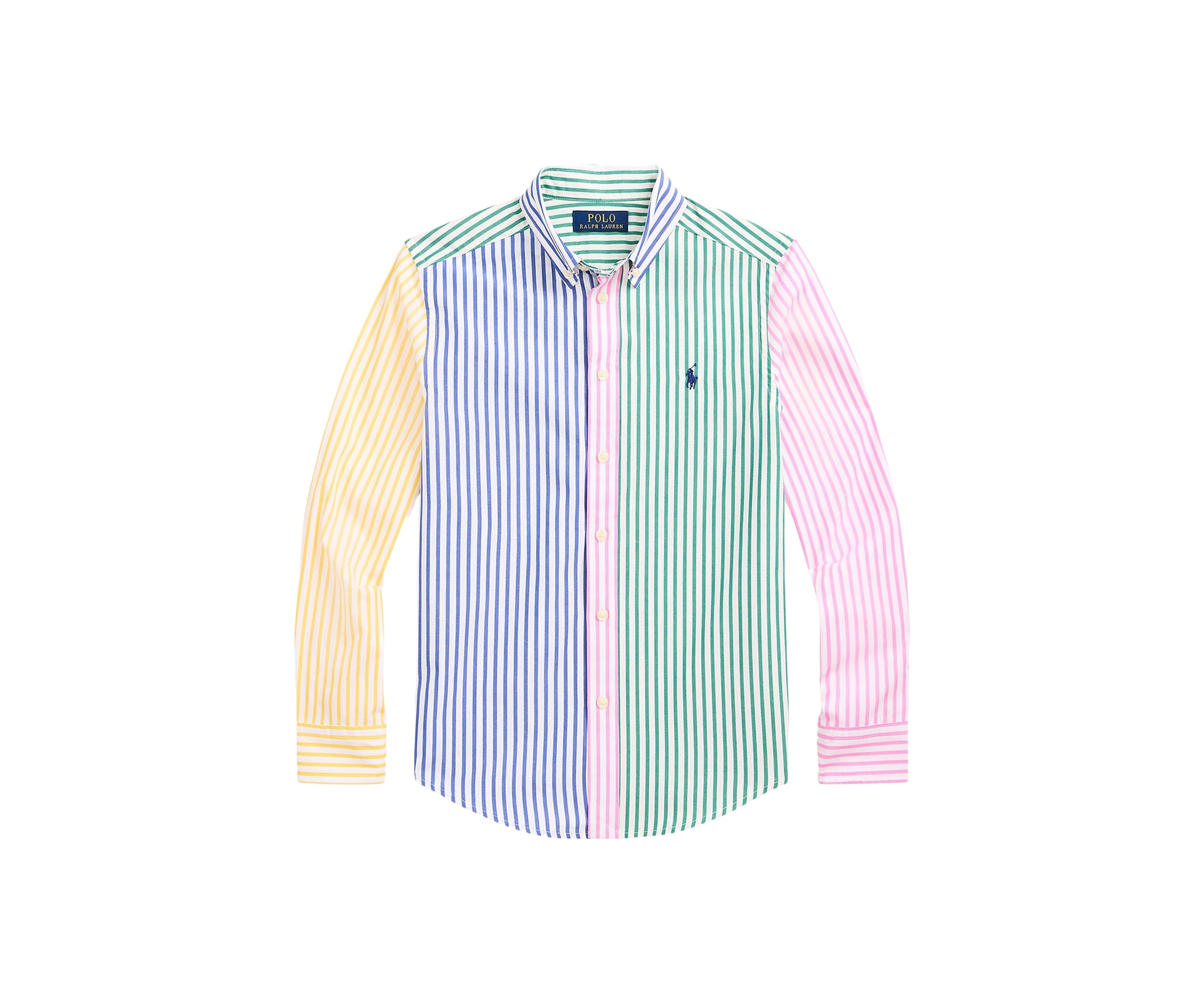 Boys 8-20 Striped Cotton Poplin Fun Shirt