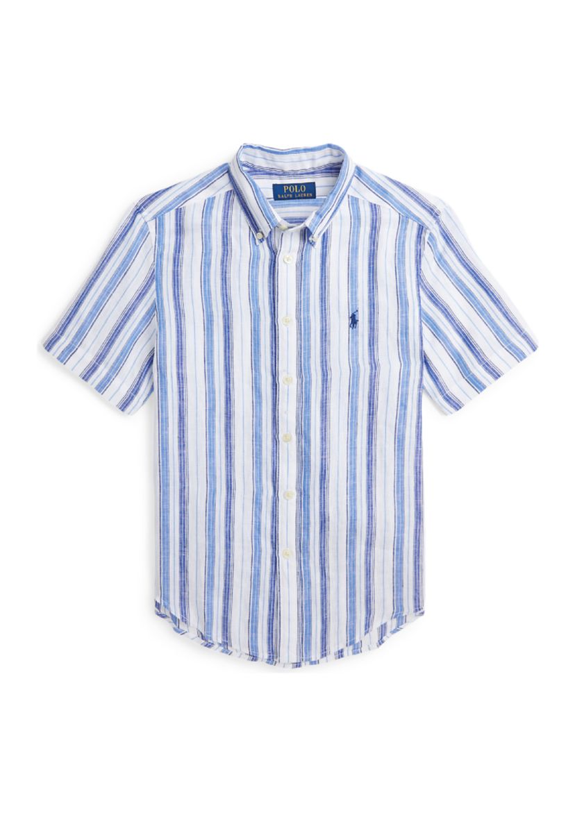 Boys 8-20 Linen Short Sleeve Shirt