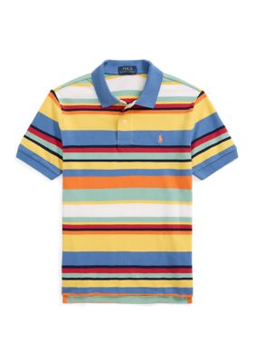 Ralph Lauren Childrenswear Boys 8-20 Striped Cotton Mesh Polo Shirt -  4500761323936135001